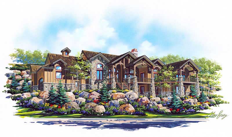 Front View of this 5-Bedroom, 3102 Sq Ft Plan - 135-1018