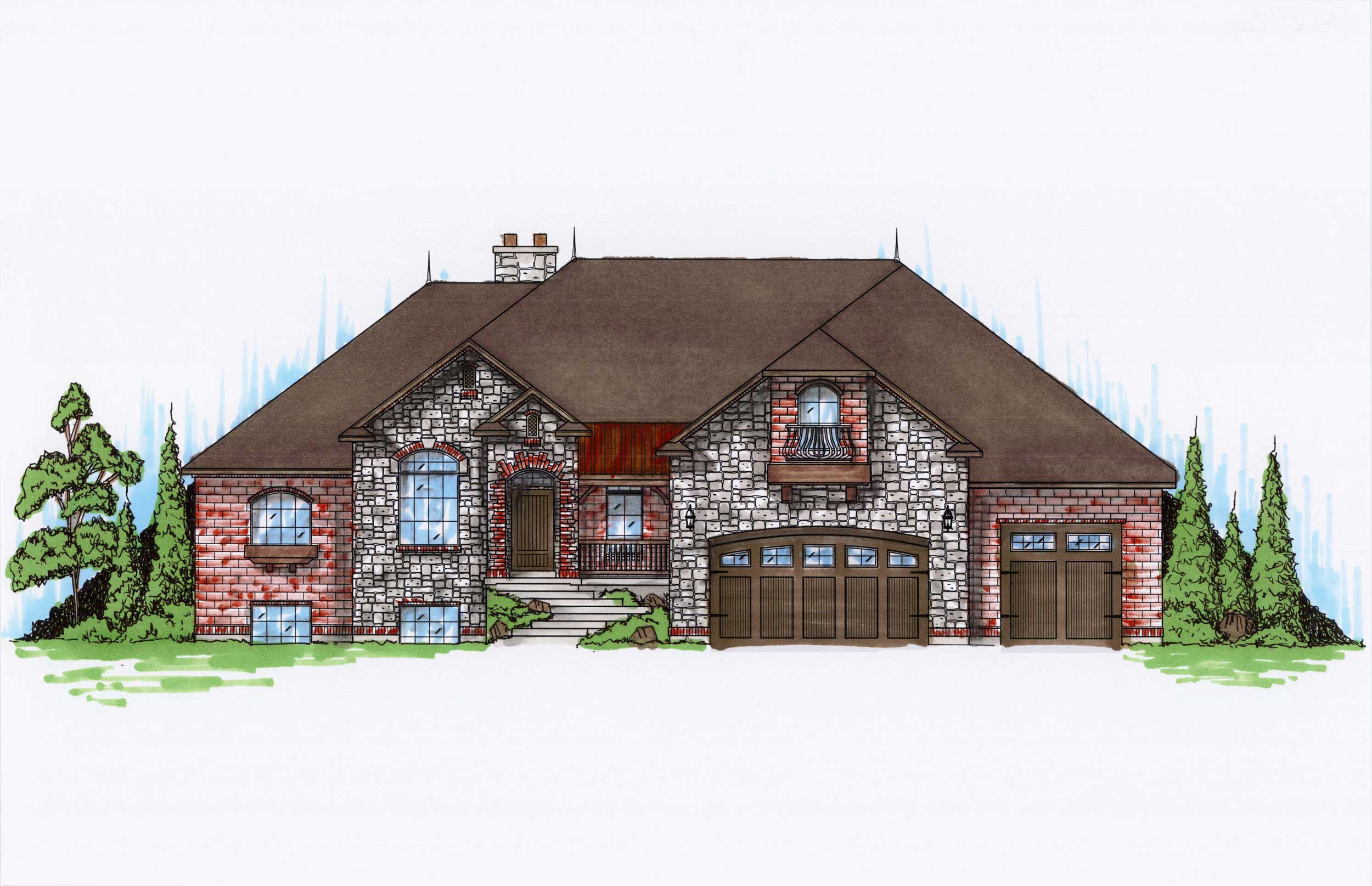 Color Rendering of this house plan