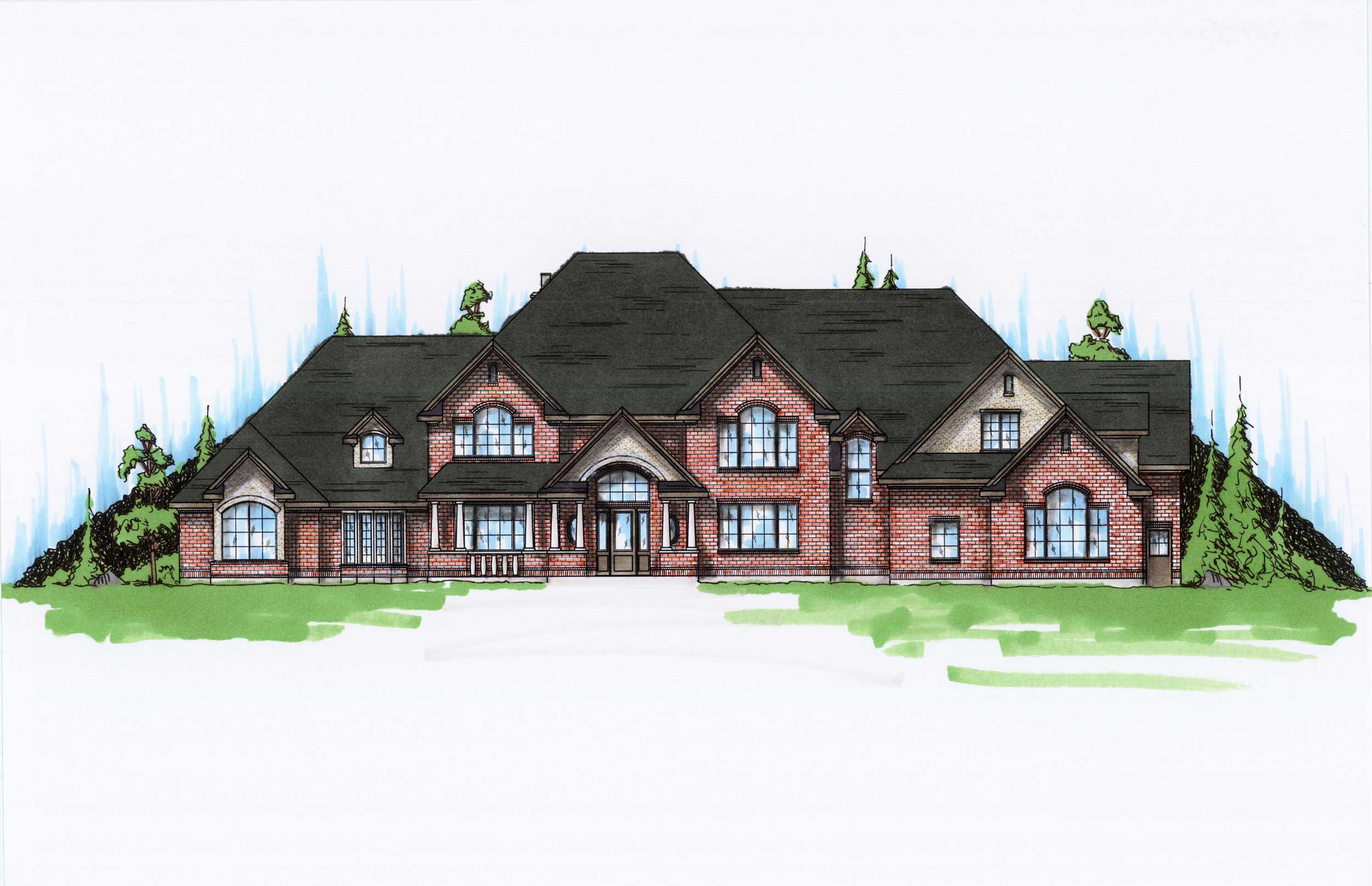 Color Rendering of this house plan