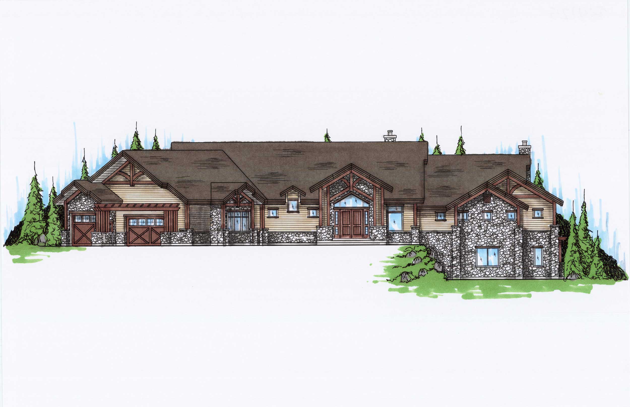 Color Rendering of this house plan