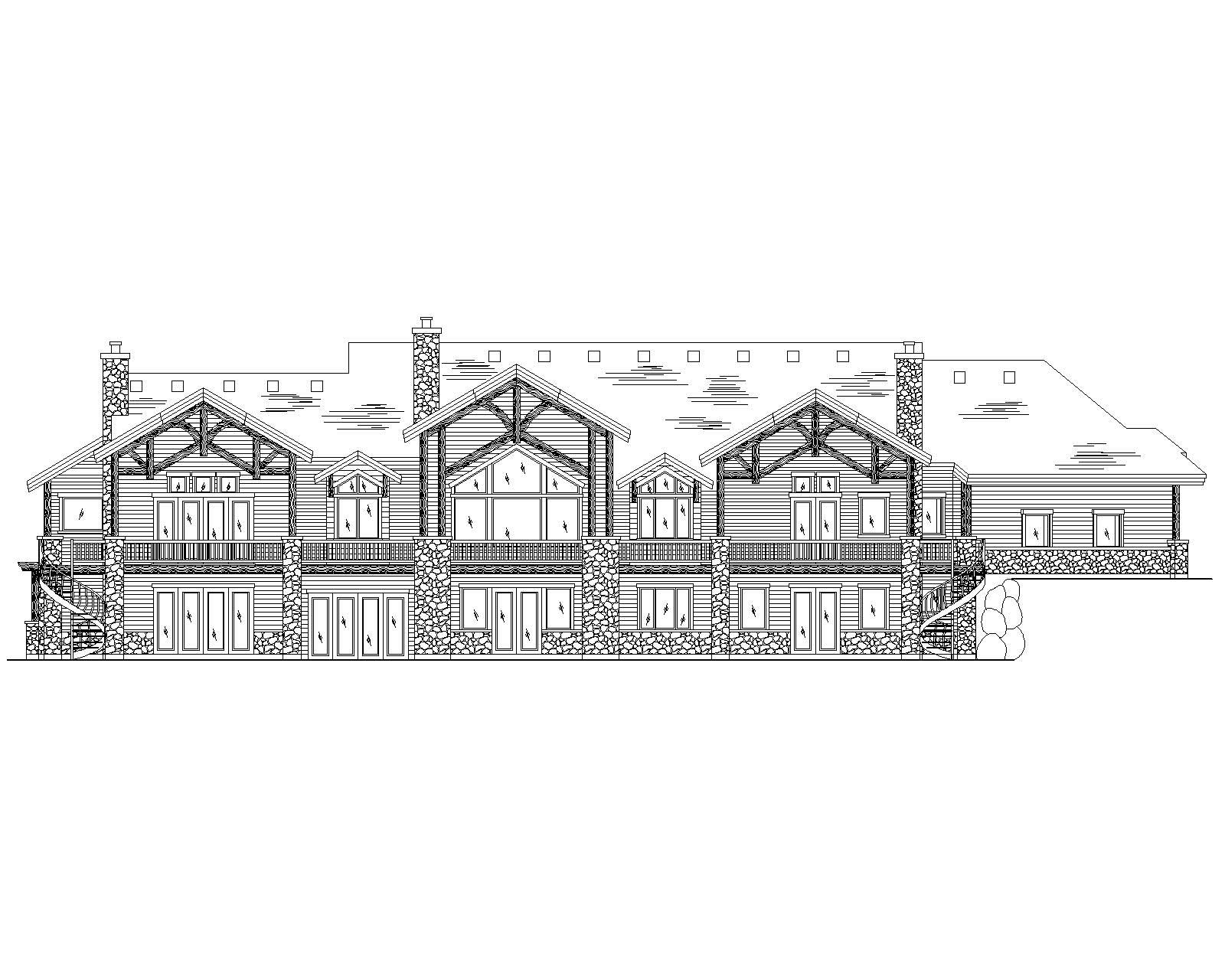 Home Plan Right Elevation of this 5-Bedroom,4125 Sq Ft Plan -135-1032