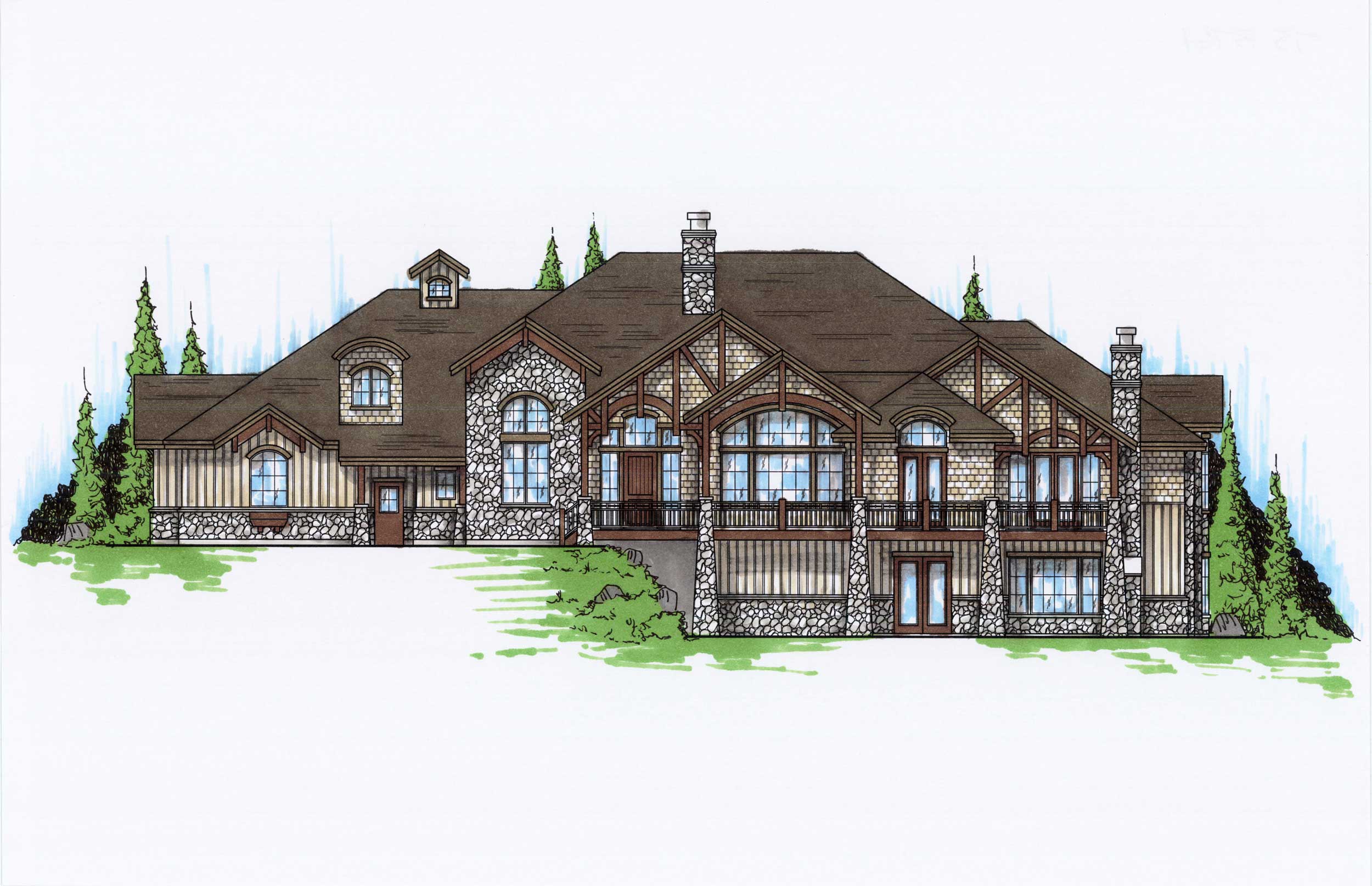 Color Rendering of this house plan