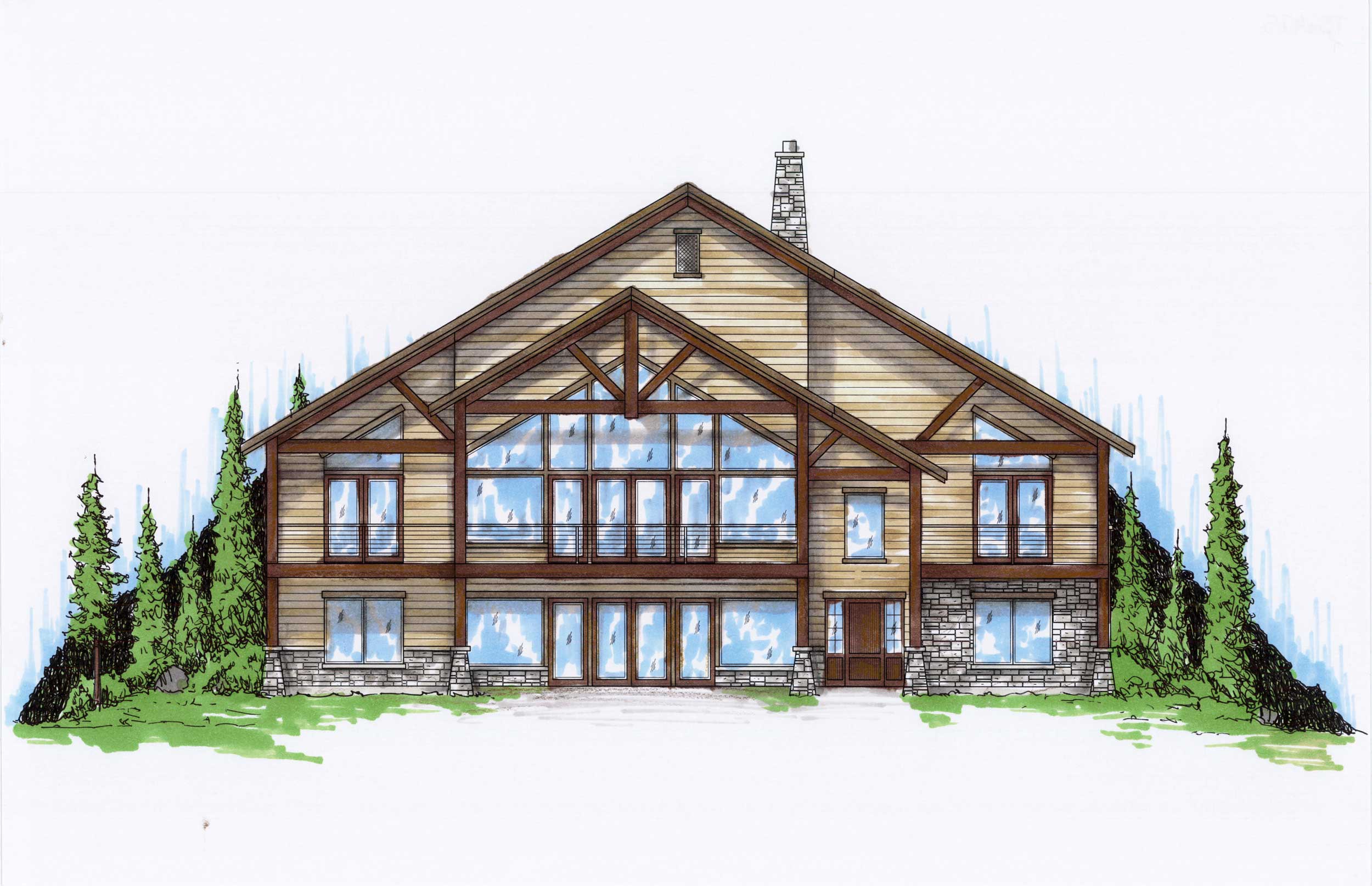 color rendering of this house plan