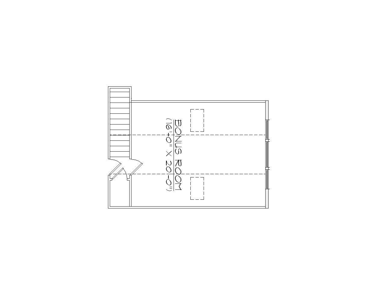 Floor Plan Second Story of Craftsman Plan #135-1039
