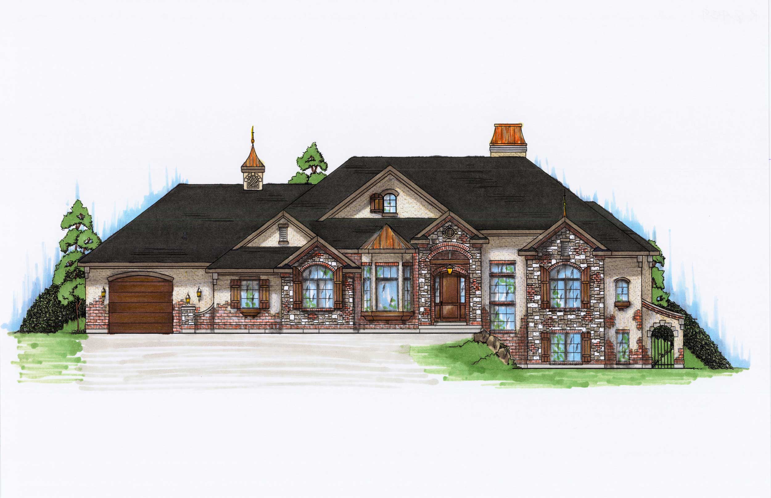 Color Rendering of this house plan