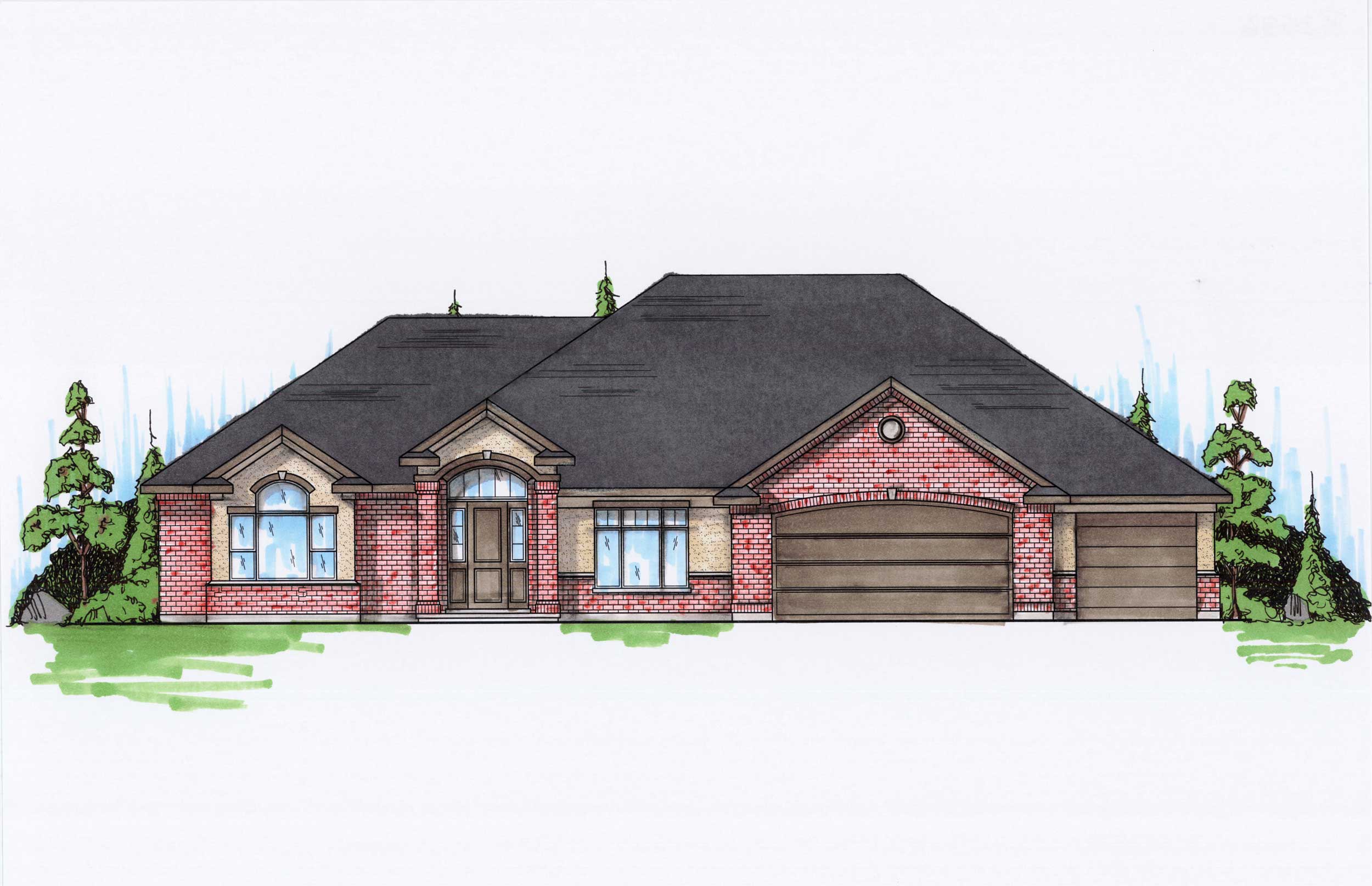 Color Rendering of this house plan