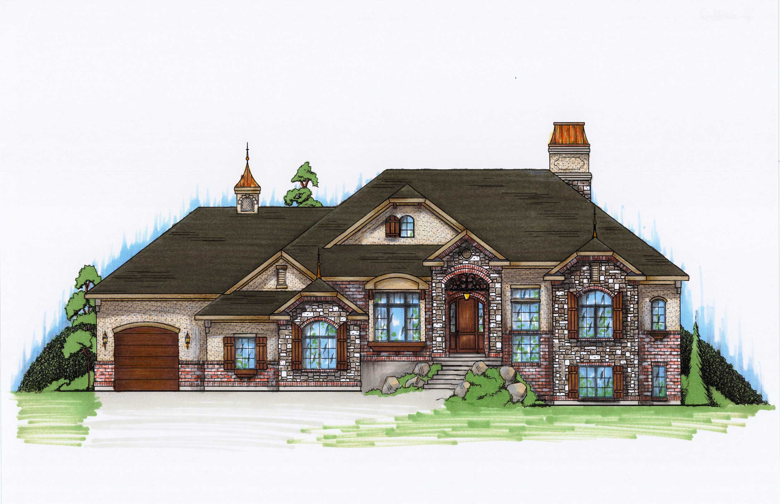 Color Rendering of this house plan