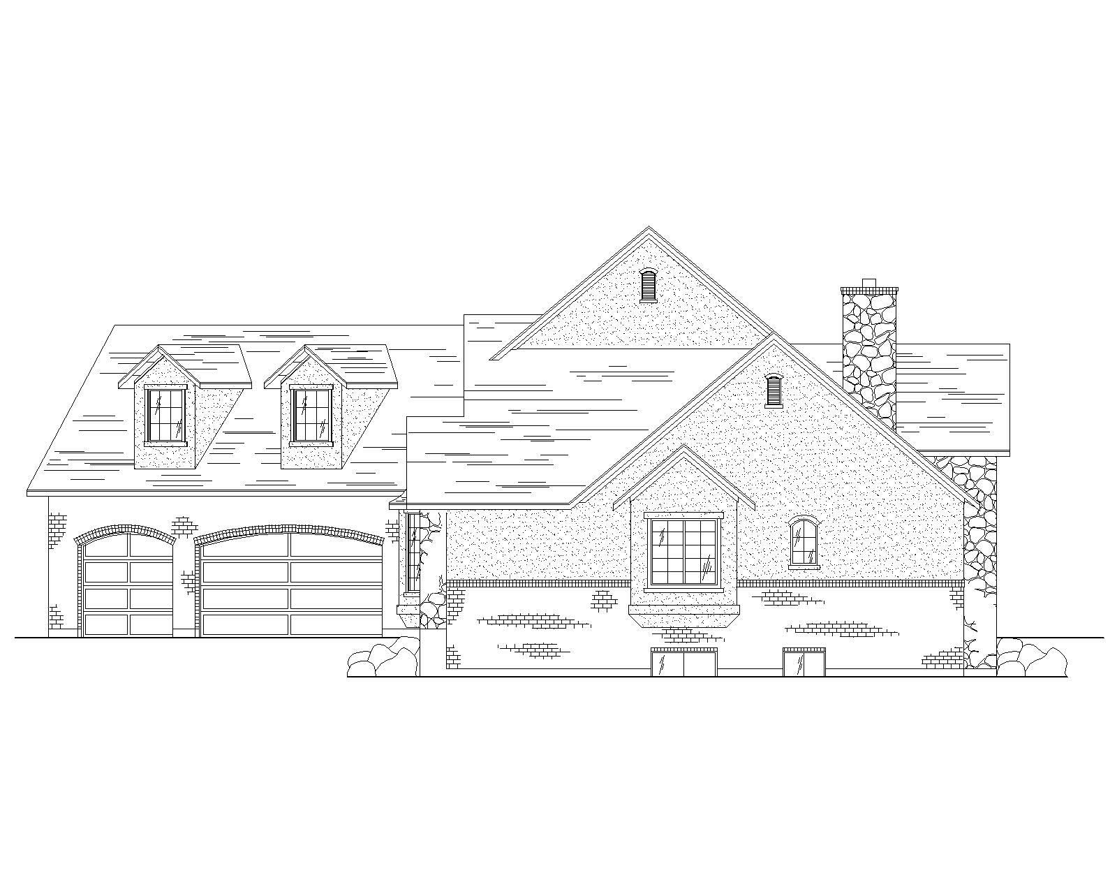Home Plan Right Elevation of this 5-Bedroom,2260 Sq Ft Plan -135-1058