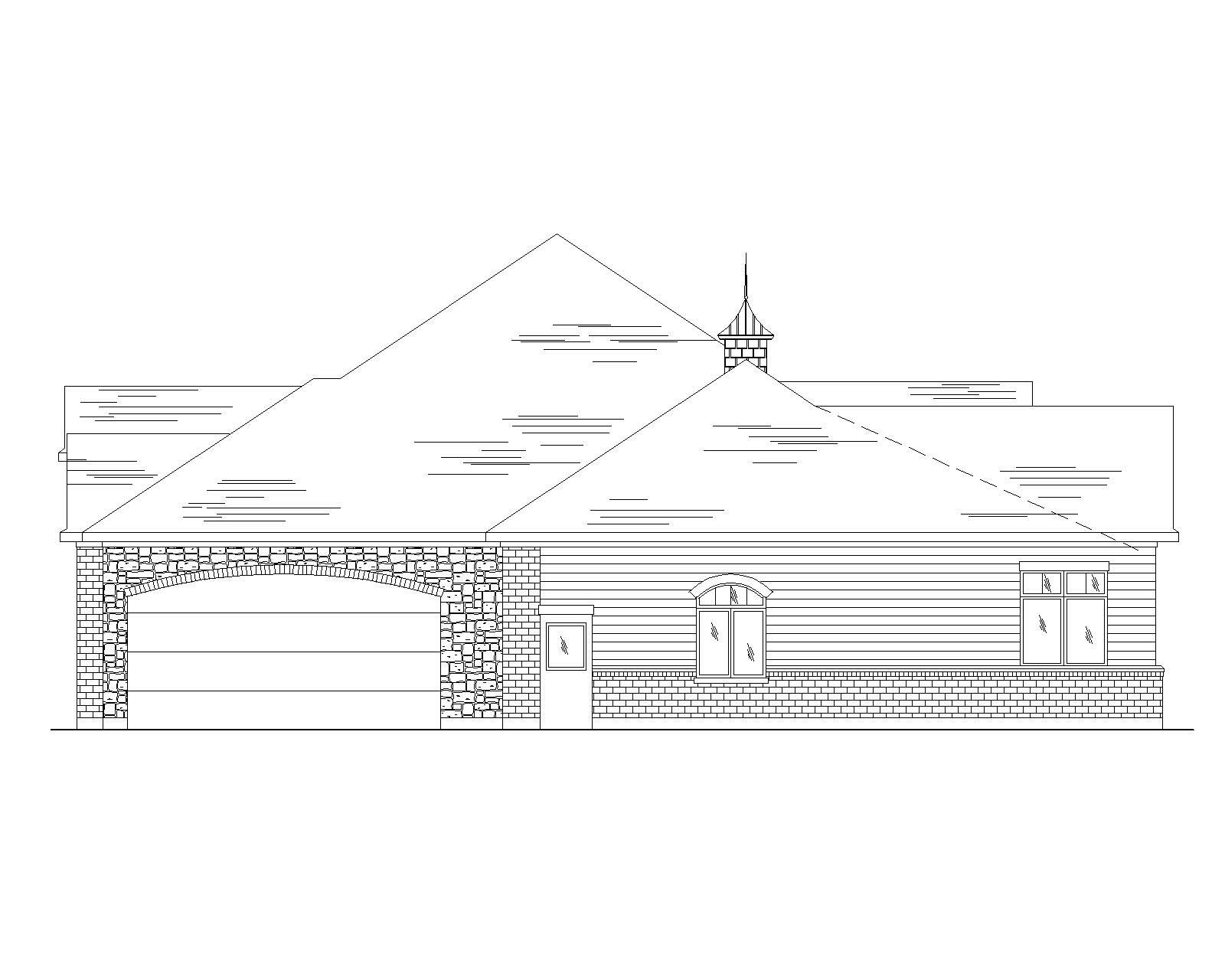 Home Plan Right Elevation of this 3-Bedroom,2559 Sq Ft Plan -135-1060