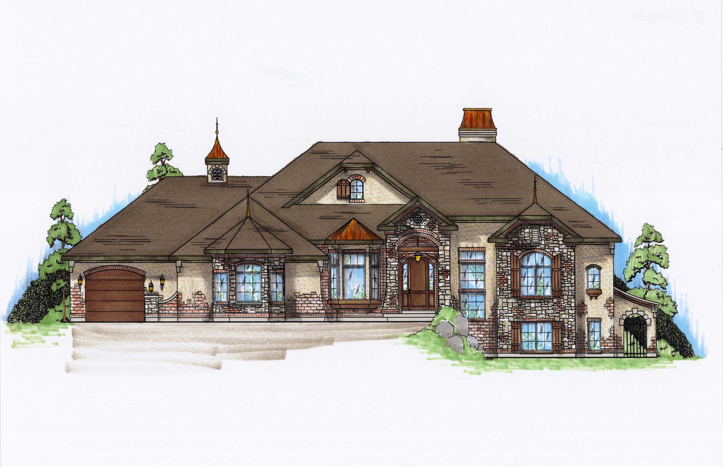 Color Rendering of this house plan