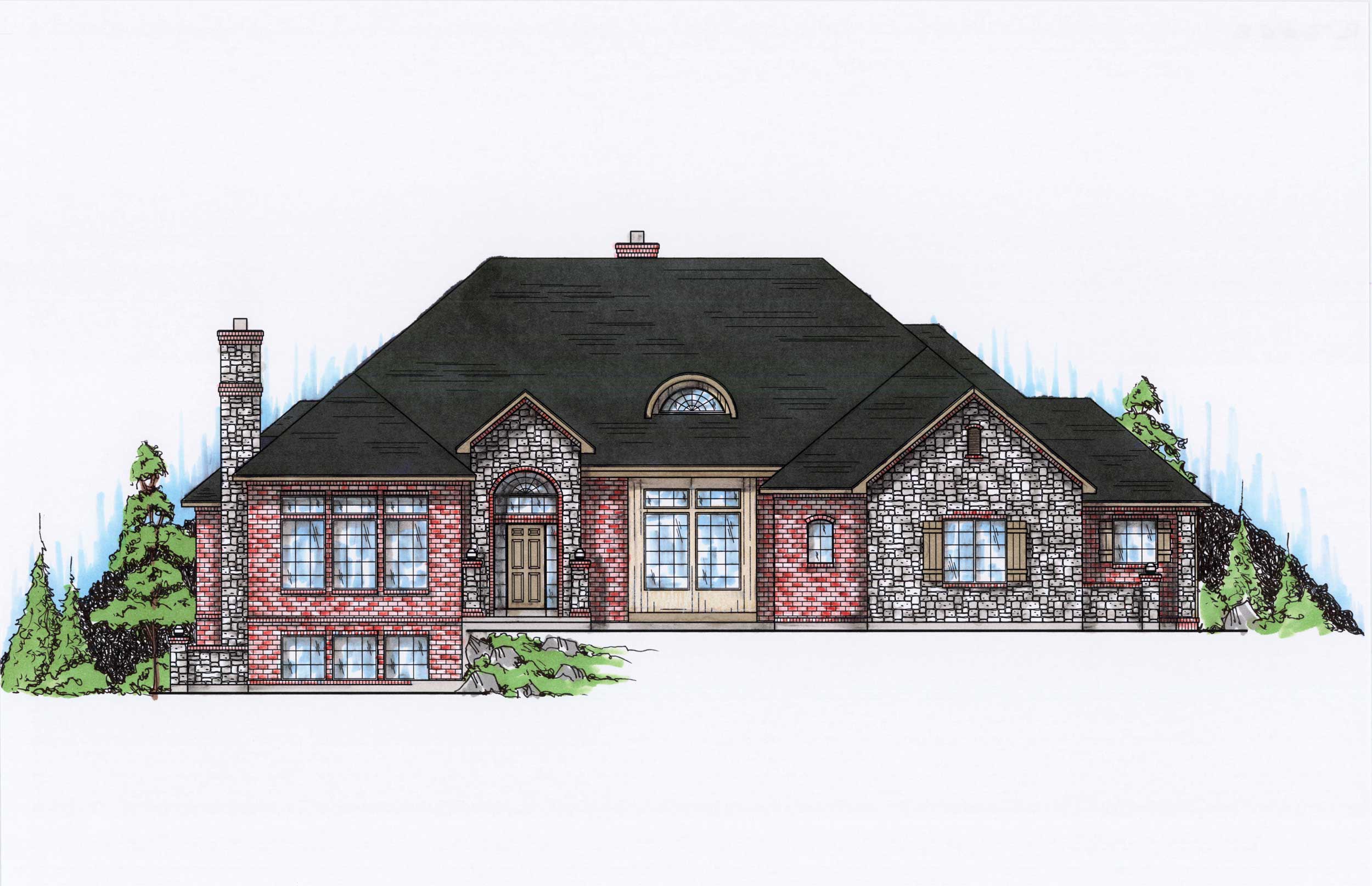 Color Rendering of this house plan
