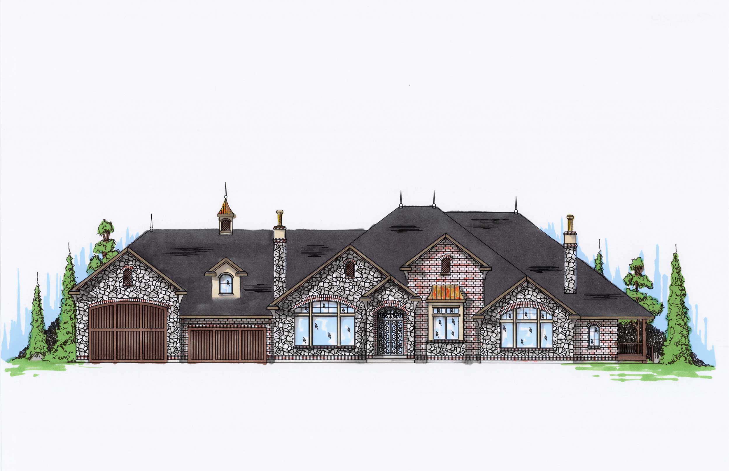 Color Rendering of this house plan