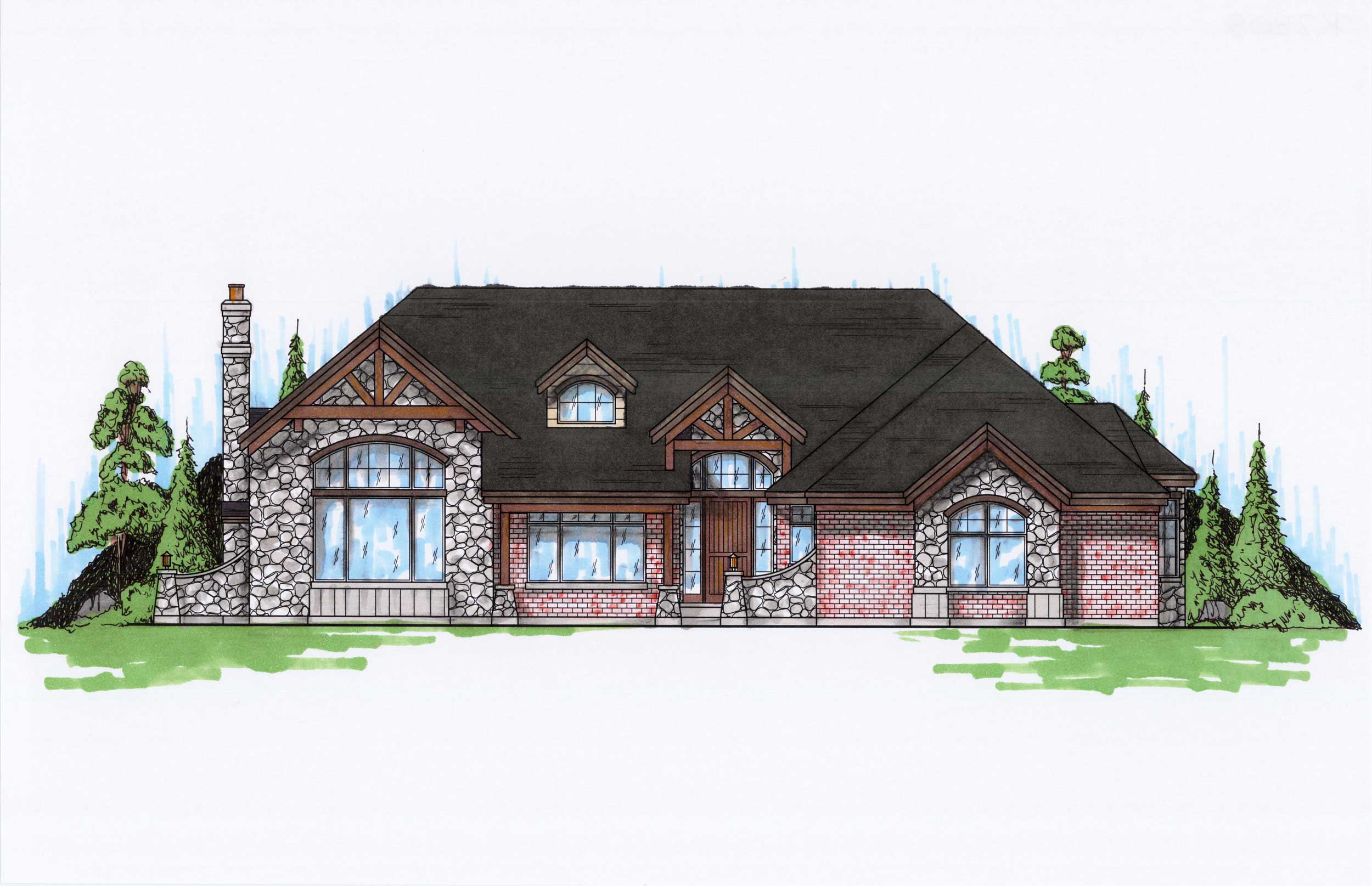 Color Rendering of this house plan