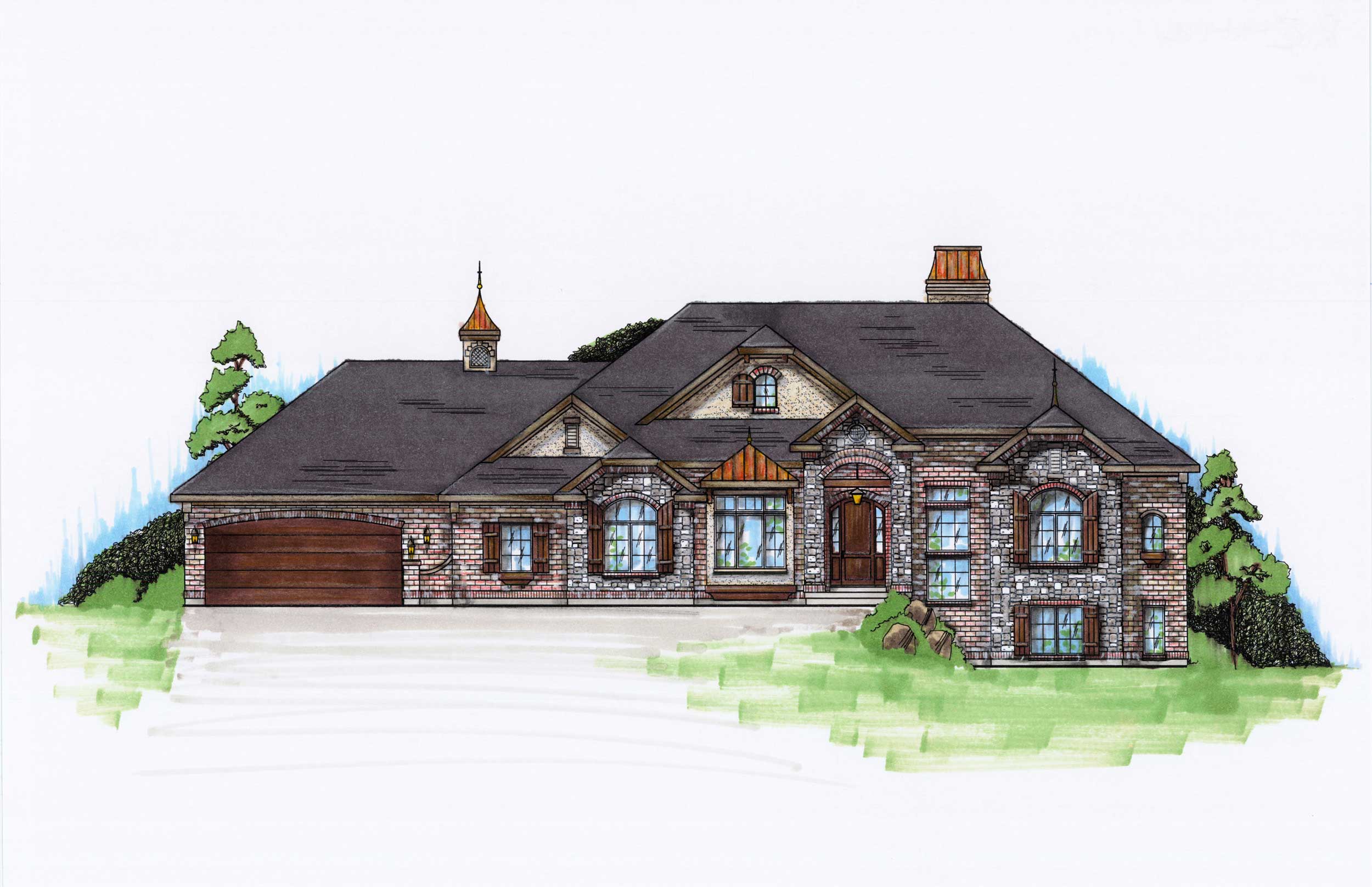 Color Rendering of this house plans