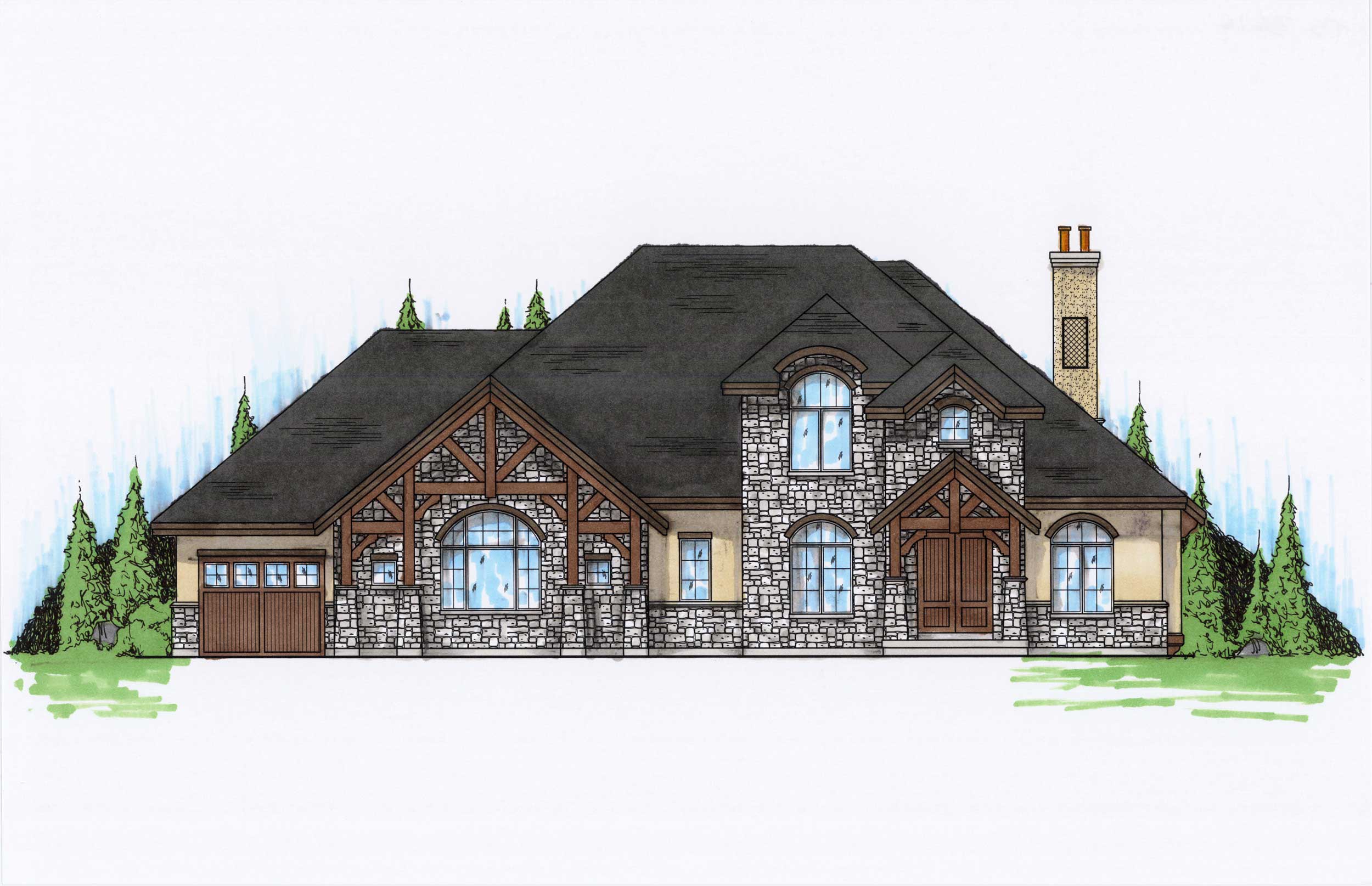 Color Rendering of this house plan