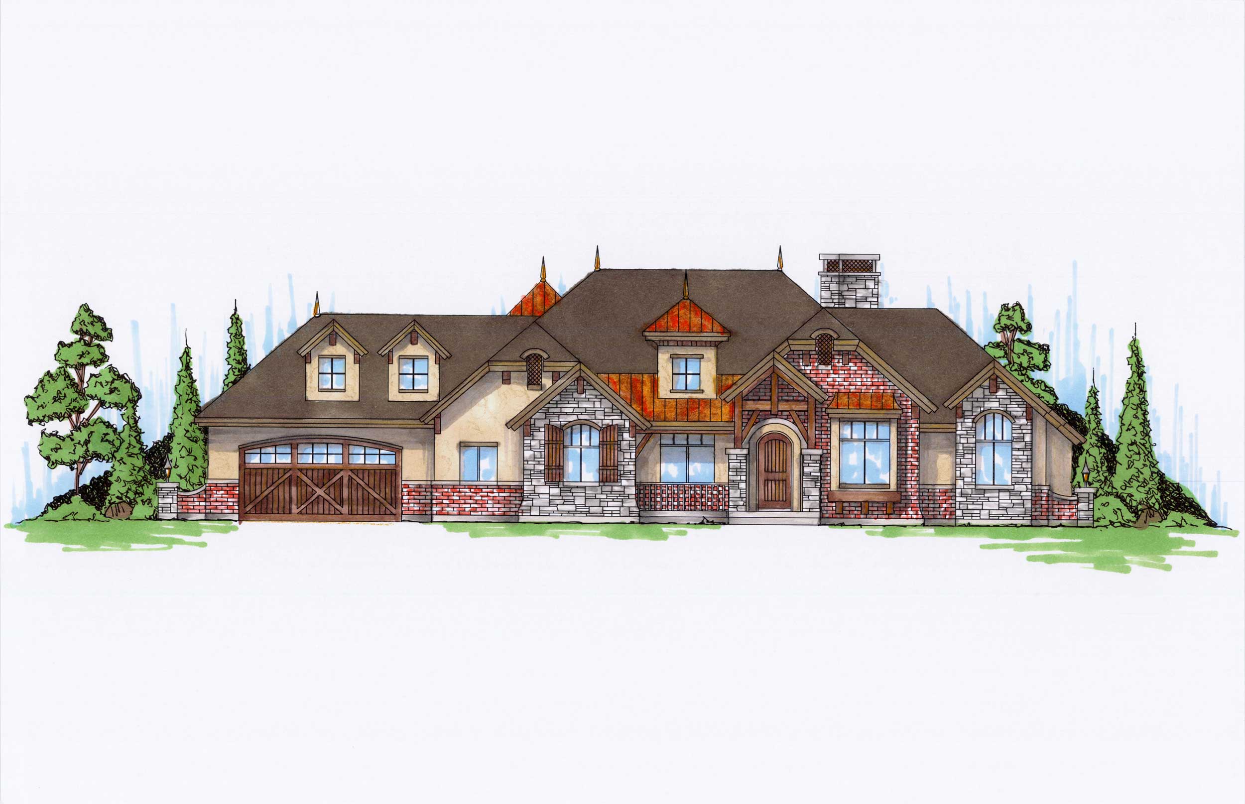 Color Rendering of this house plan