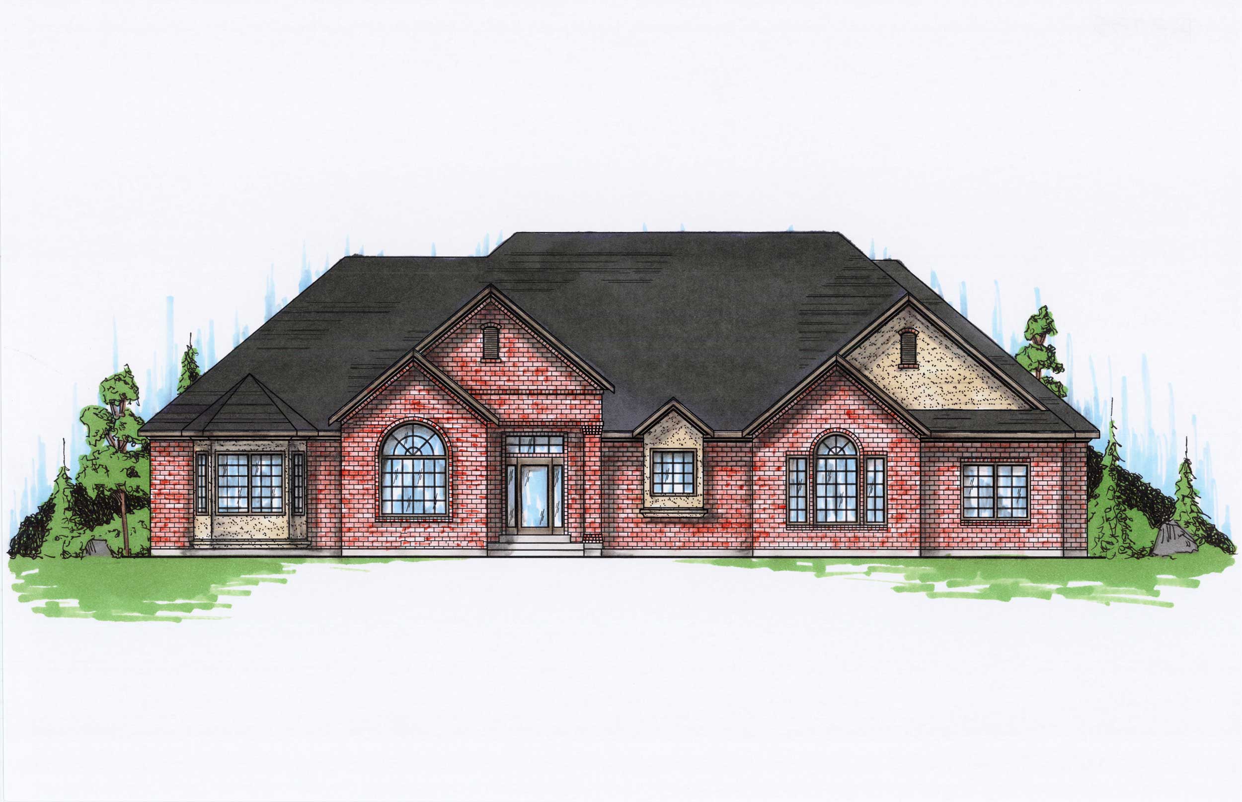 Color Rendering of this house plan