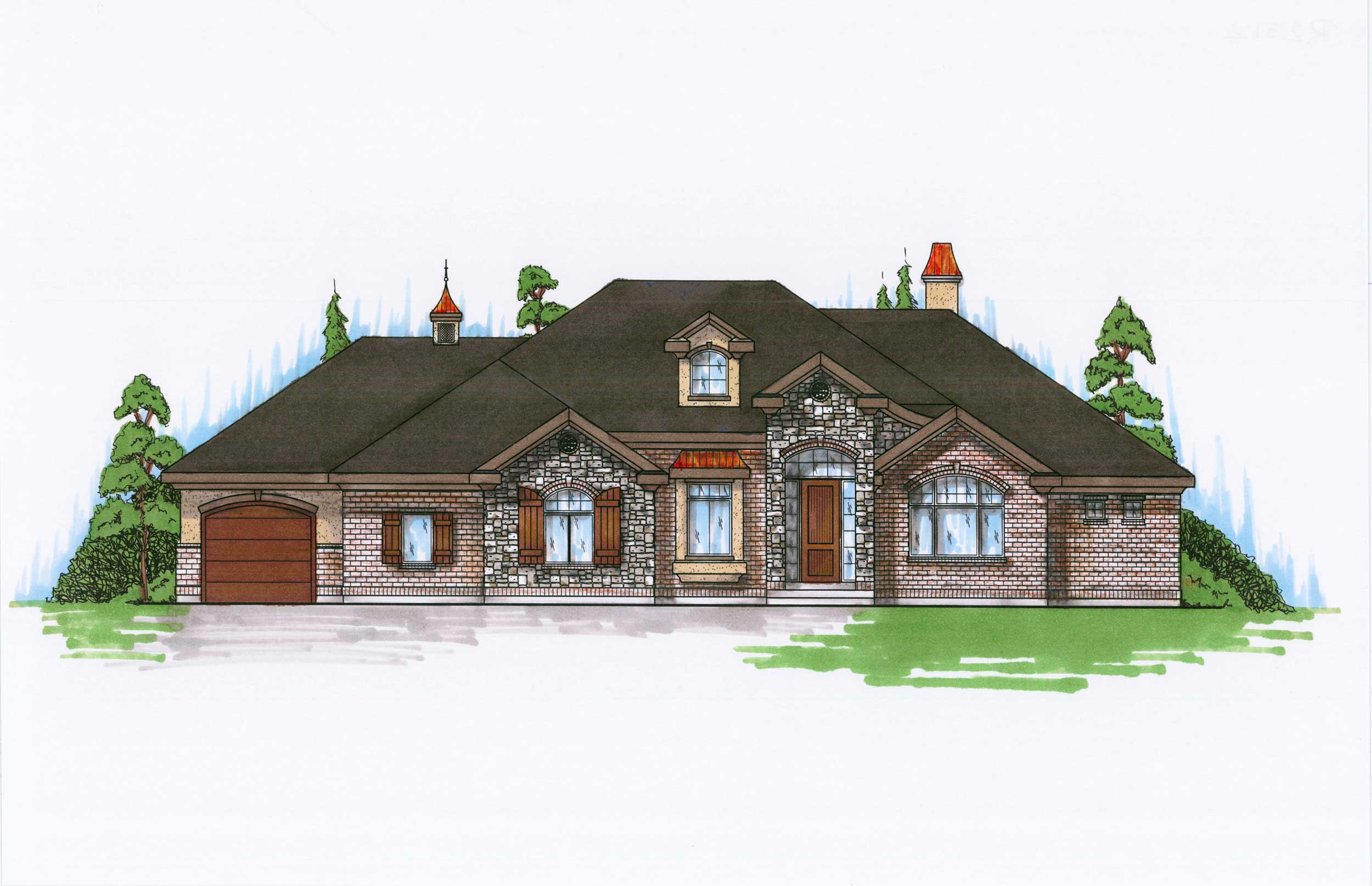 Color Rendering of this house plan