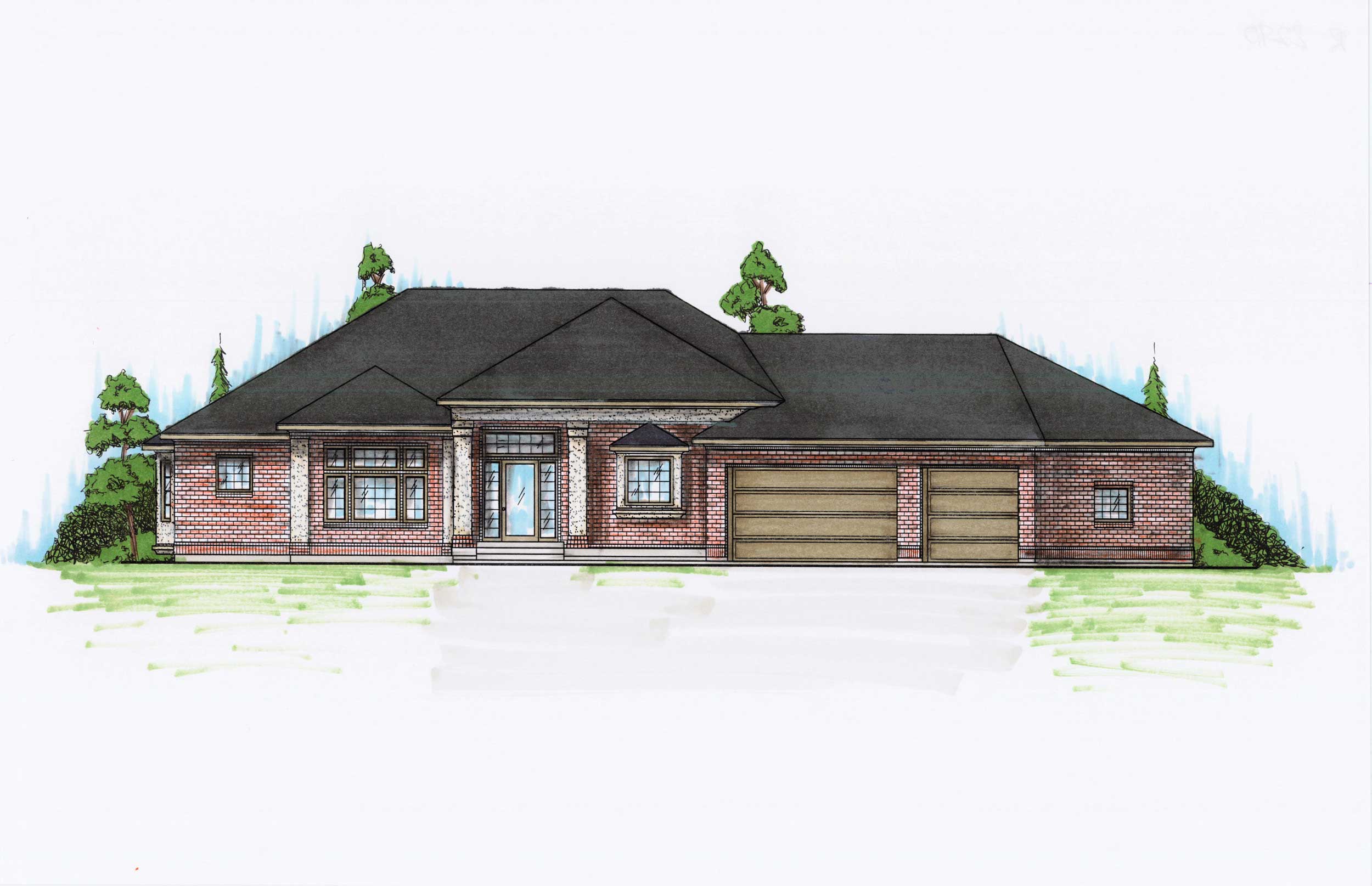 Color Rendering of this house plan
