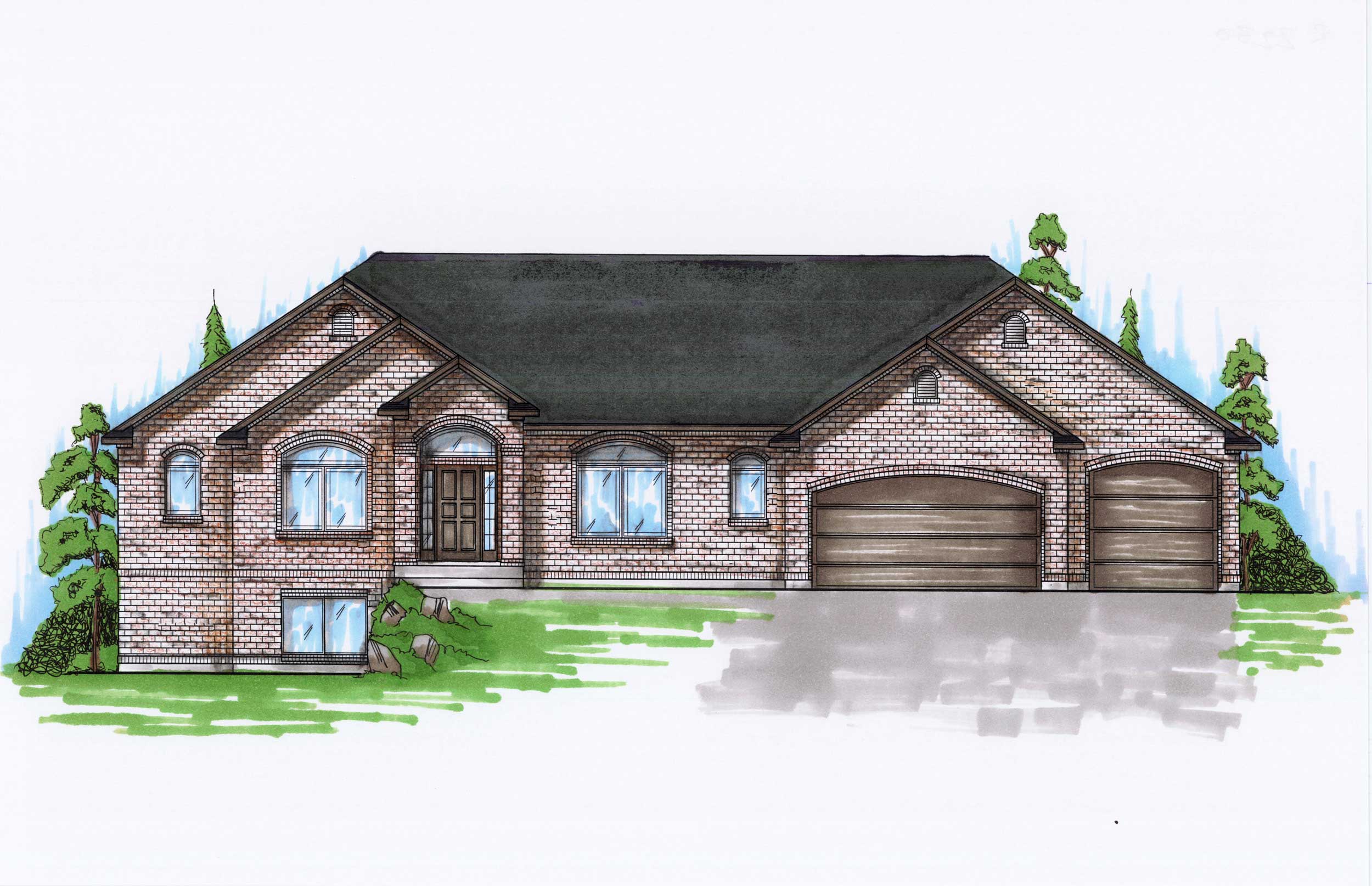 Color Rendering of this house plan
