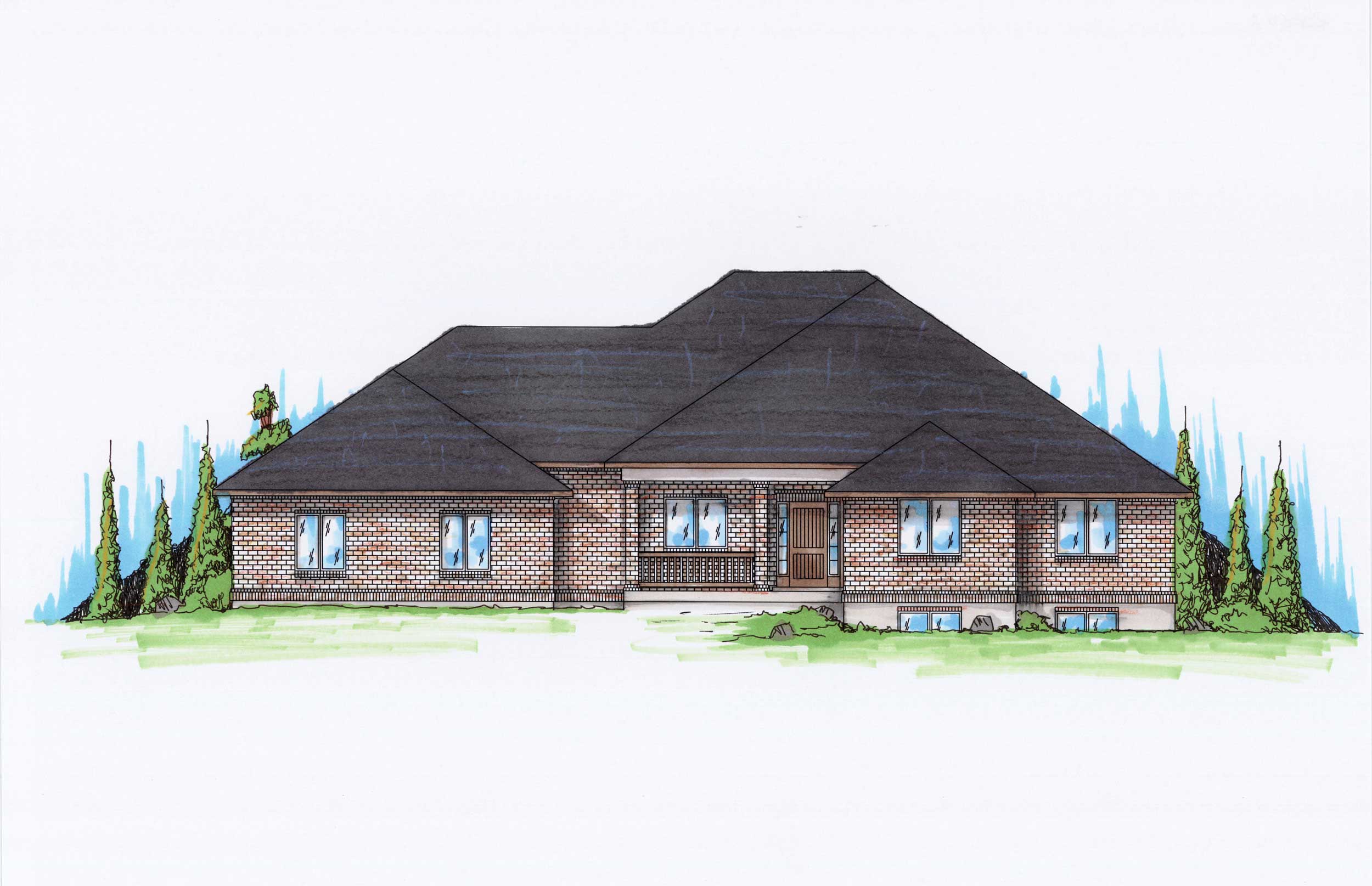 Color Rendering of this house plan