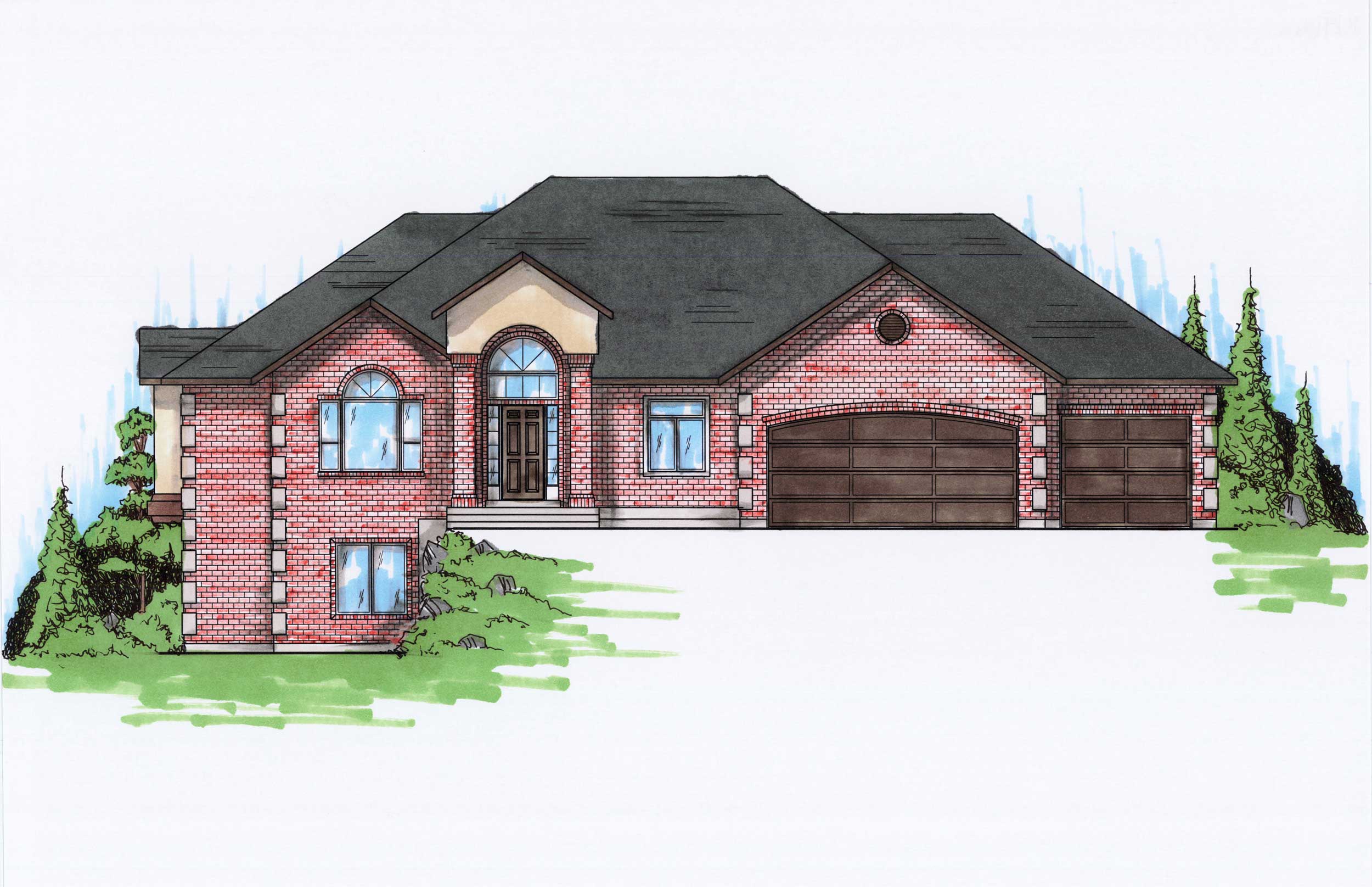 Color Rendering of this house plan