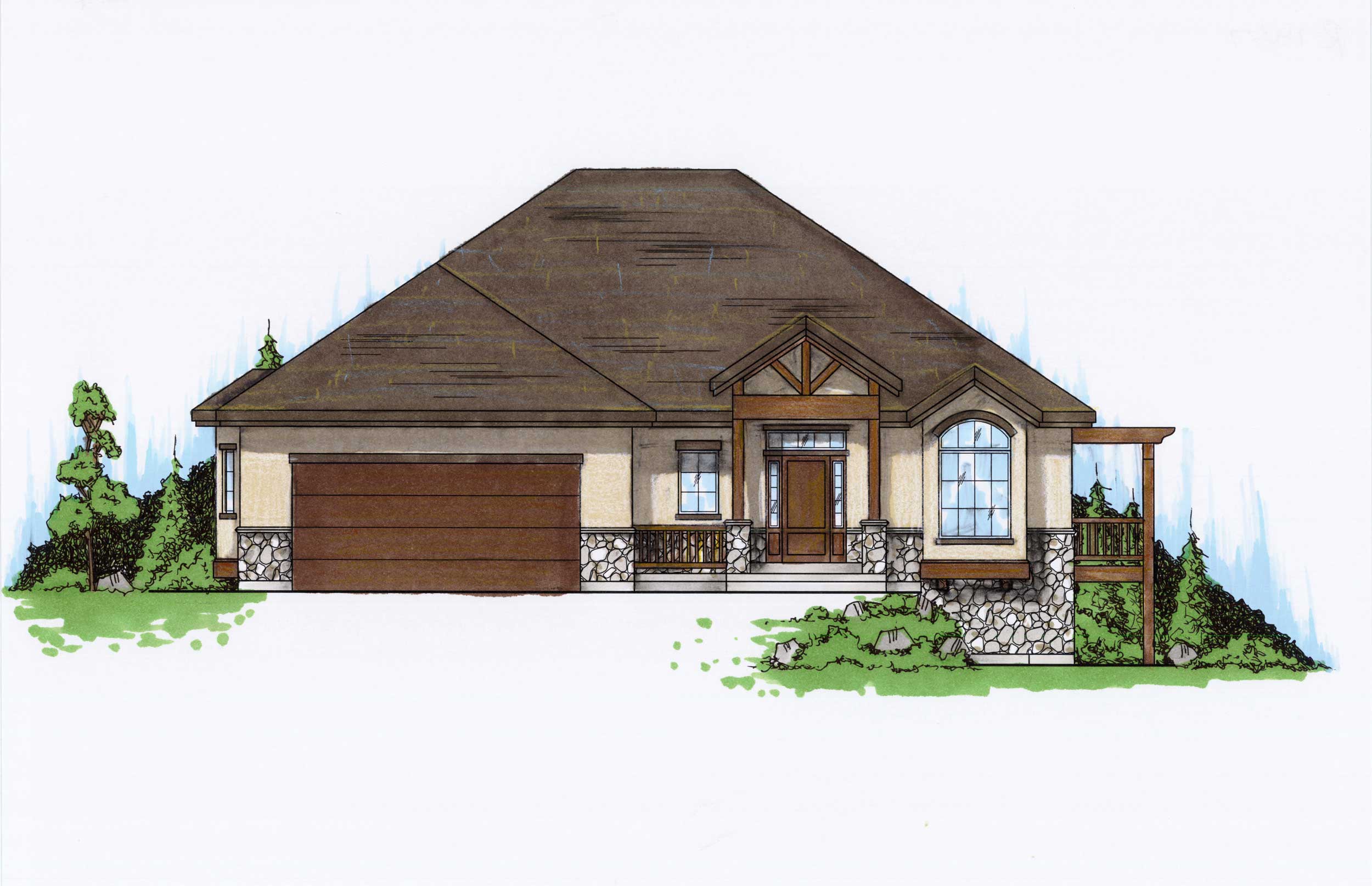 Color Rendering of this house plan