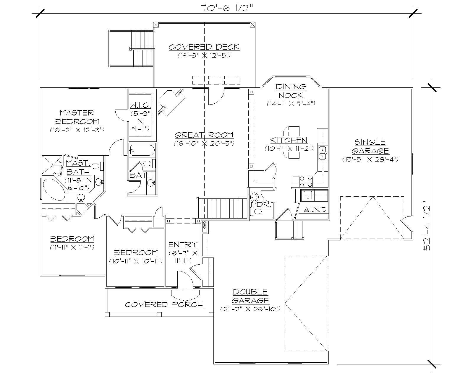 Floor Plan First Story of Small House Plans #135-1167