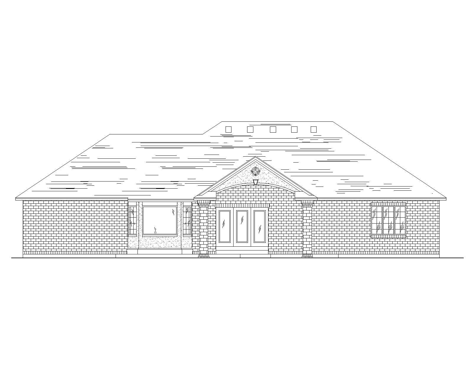 Rear View of this 6-Bedroom, 1777 Sq Ft Plan - 135-1168