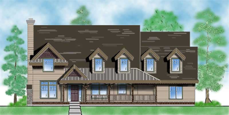 Country home (ThePlanCollection: Plan #135-1176)
