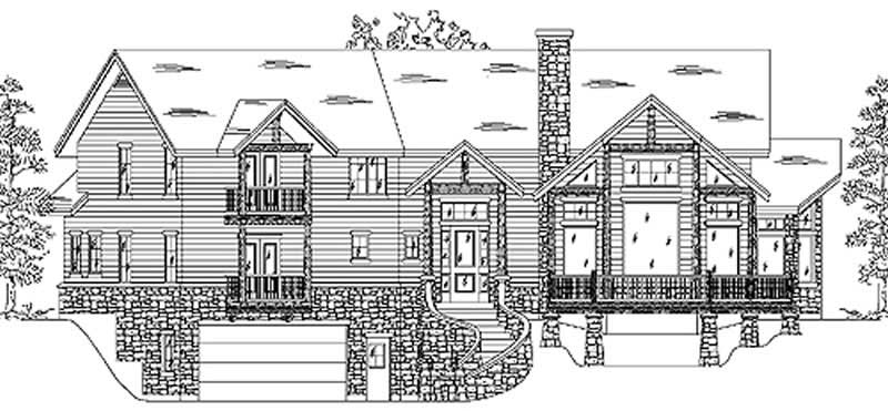Country home (ThePlanCollection: Plan #135-1181)