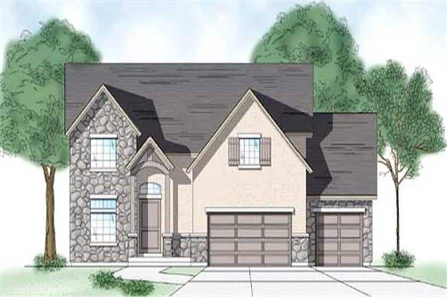 Front View of this 3-Bedroom, 2348 Sq Ft Plan - 135-1206