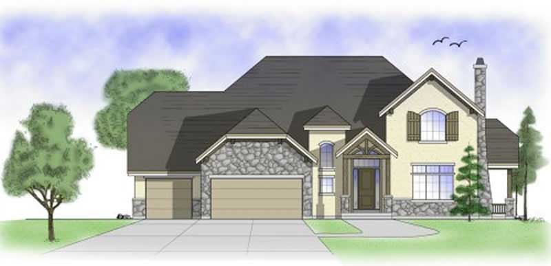 Country home (ThePlanCollection: Plan #135-1213)