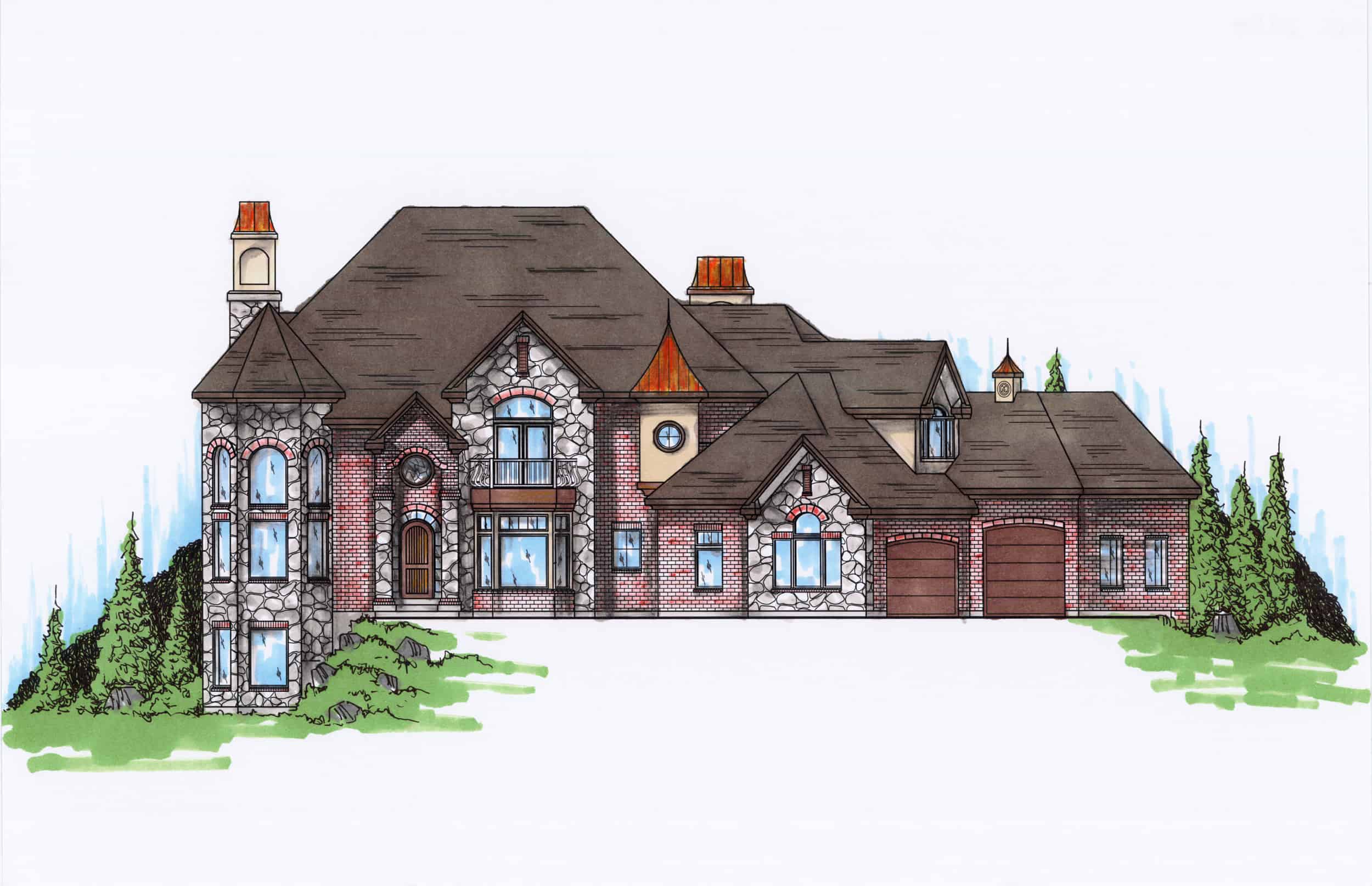 Front View of this 6-Bedroom, 3934 Sq Ft Plan - 135-1216