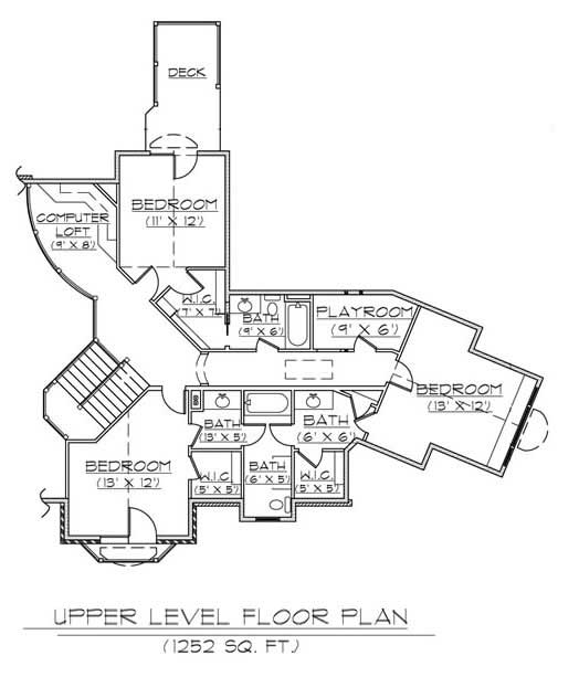Upper Level of European Plan #135-1216