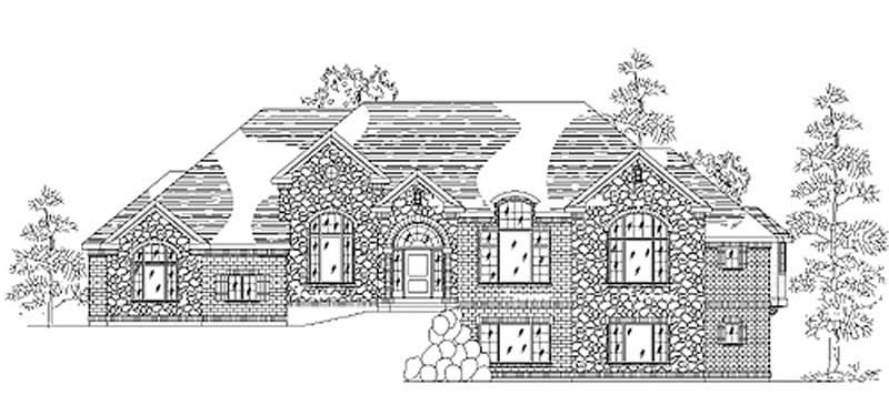 Front View of this 4-Bedroom, 2546 Sq Ft Plan - 135-1245