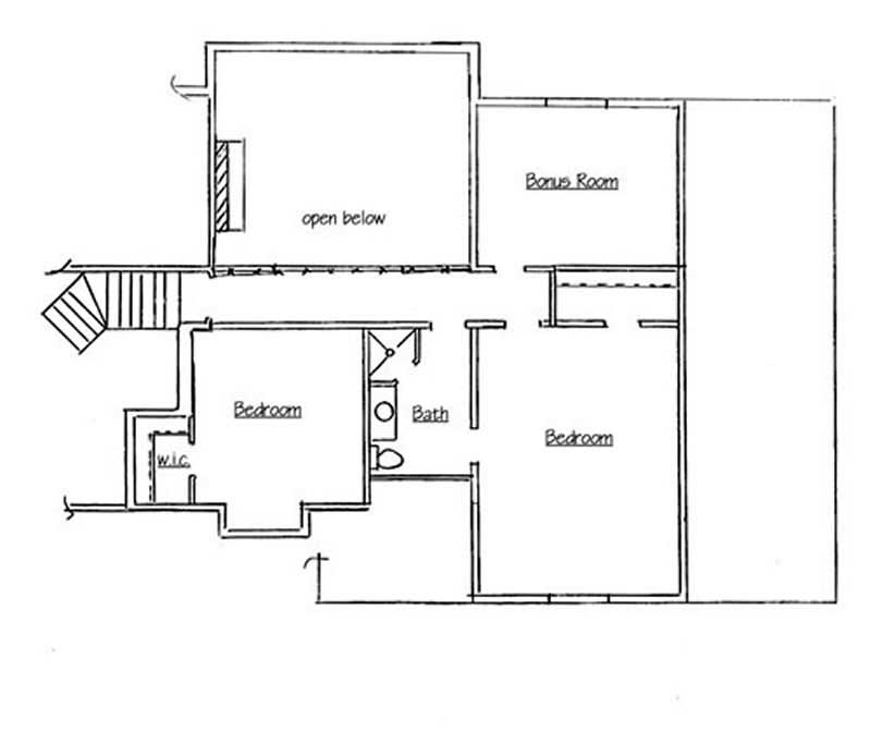 Floor Plan Second Story of Country Plan #135-1250