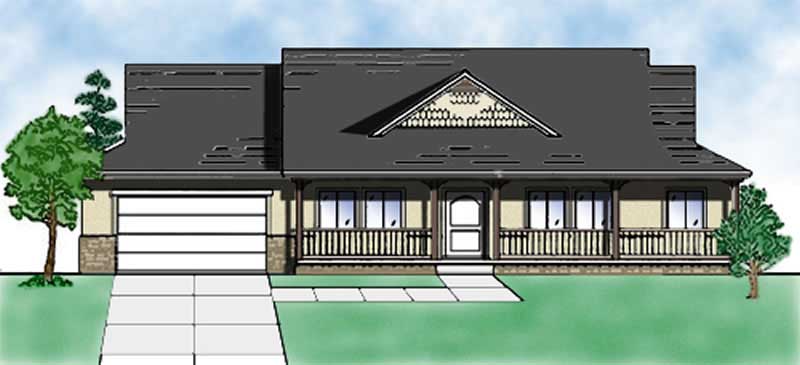 Country home (ThePlanCollection: Plan #135-1294)