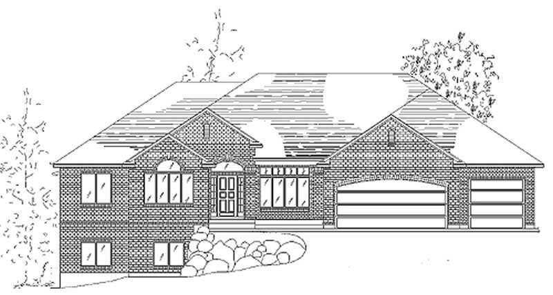 Front View of this 3-Bedroom, 2223 Sq Ft Plan - 135-1304