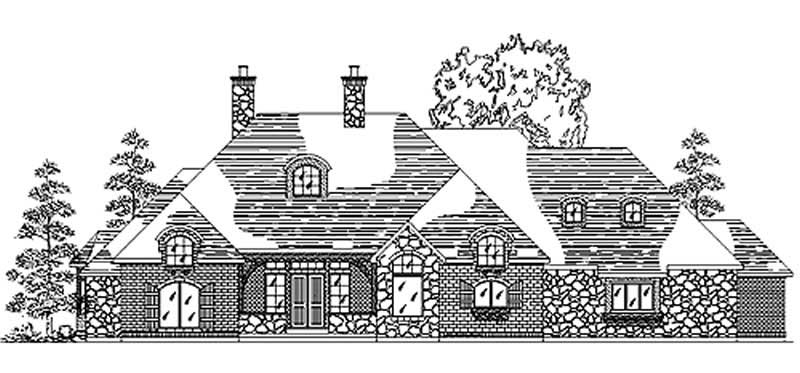 Front View of this 6-Bedroom, 2852 Sq Ft Plan - 135-1330