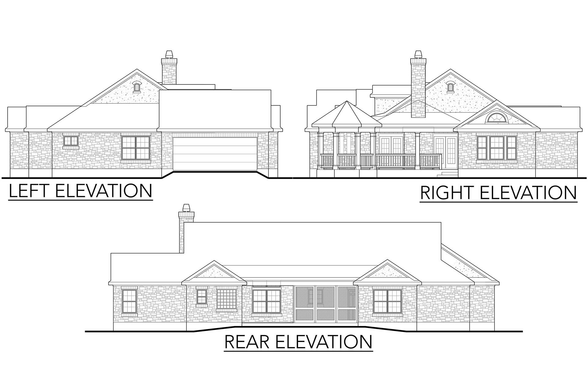 Home Plan Front Elevation of this 4-Bedroom,2184 Sq Ft Plan -136-1000