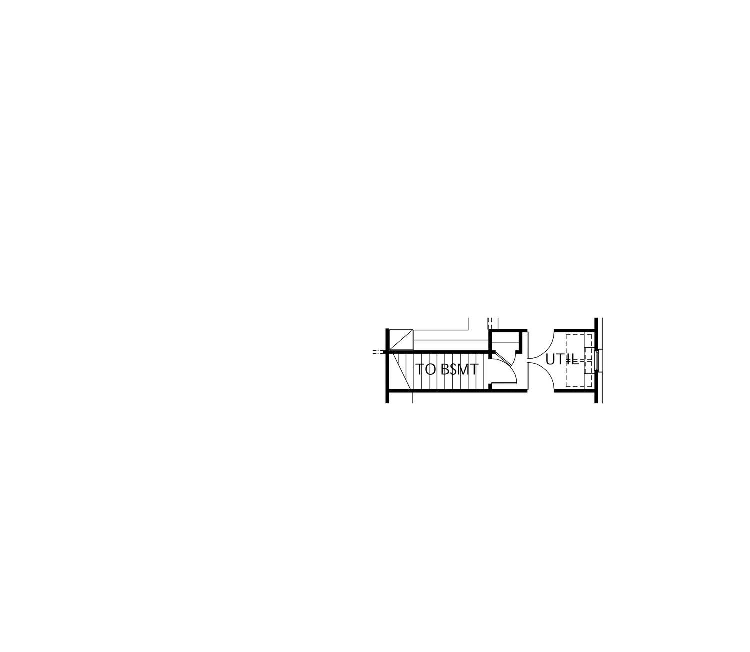Floor Plan Basement of Small House Plans #136-1007