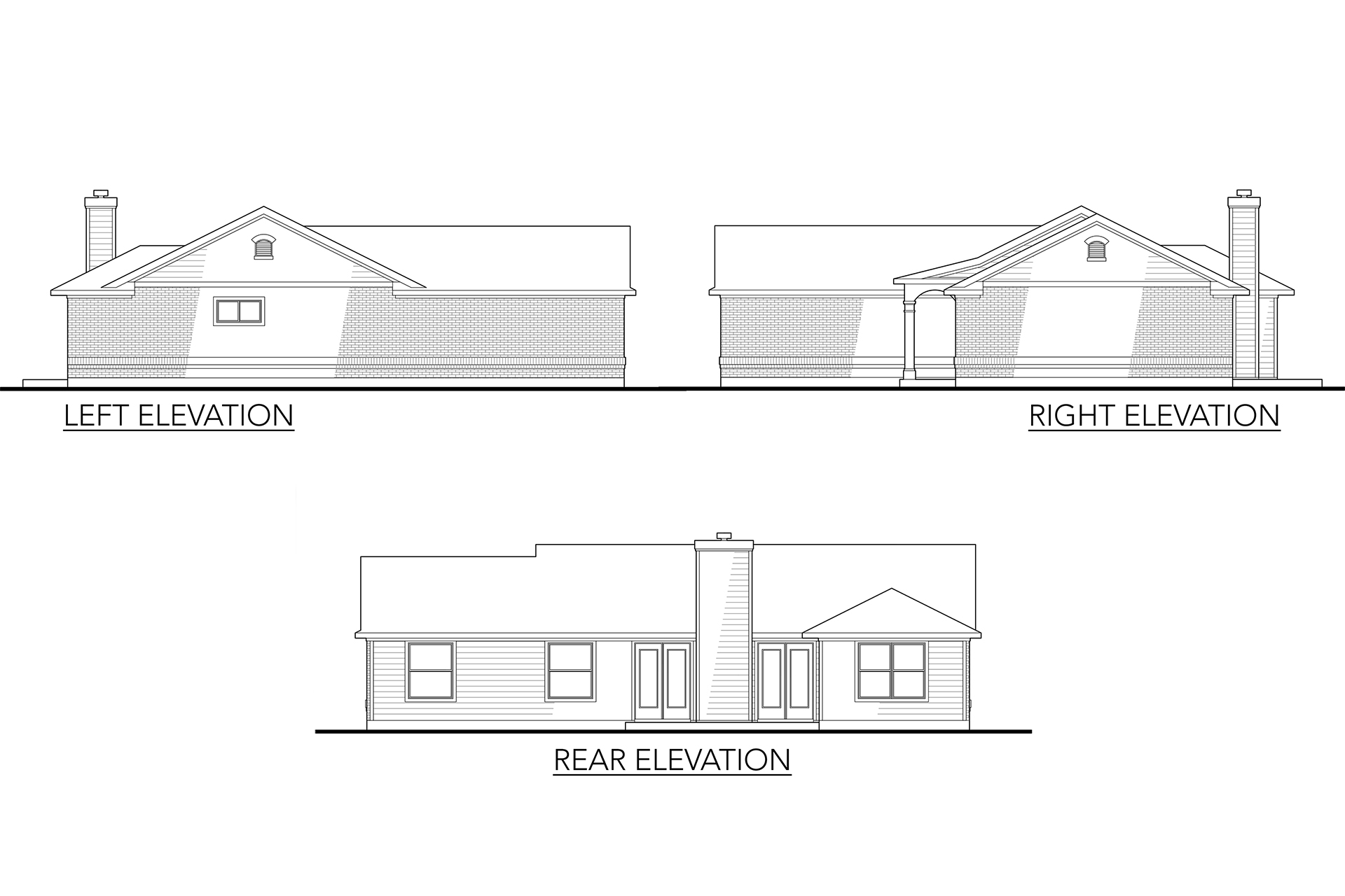 Home Plan Left Elevation of this 4-Bedroom,1296 Sq Ft Plan -136-1011