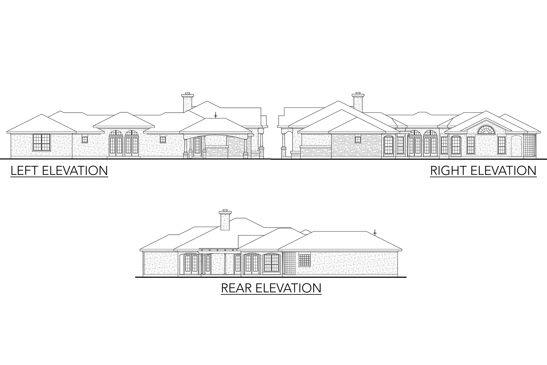 Home Plan Left Elevation of this 4-Bedroom,2855 Sq Ft Plan -136-1012