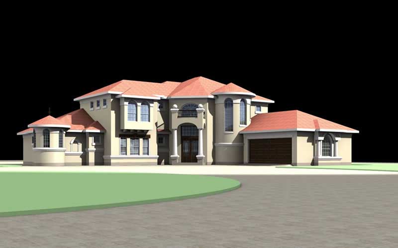 Front View of this 3-Bedroom, 3639 Sq Ft Plan - 136-1014