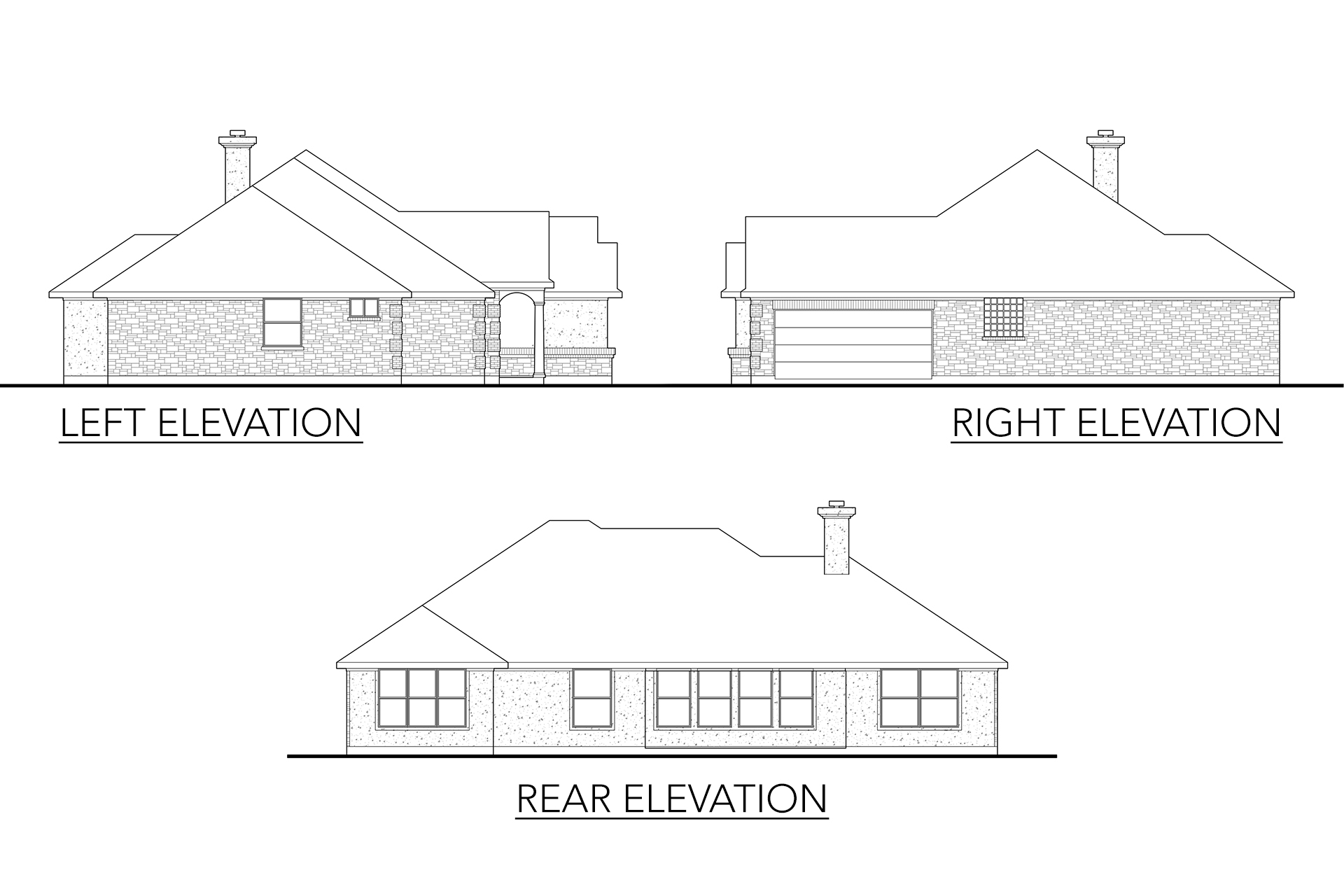 Home Plan Left Elevation of this 4-Bedroom,2115 Sq Ft Plan -136-1015