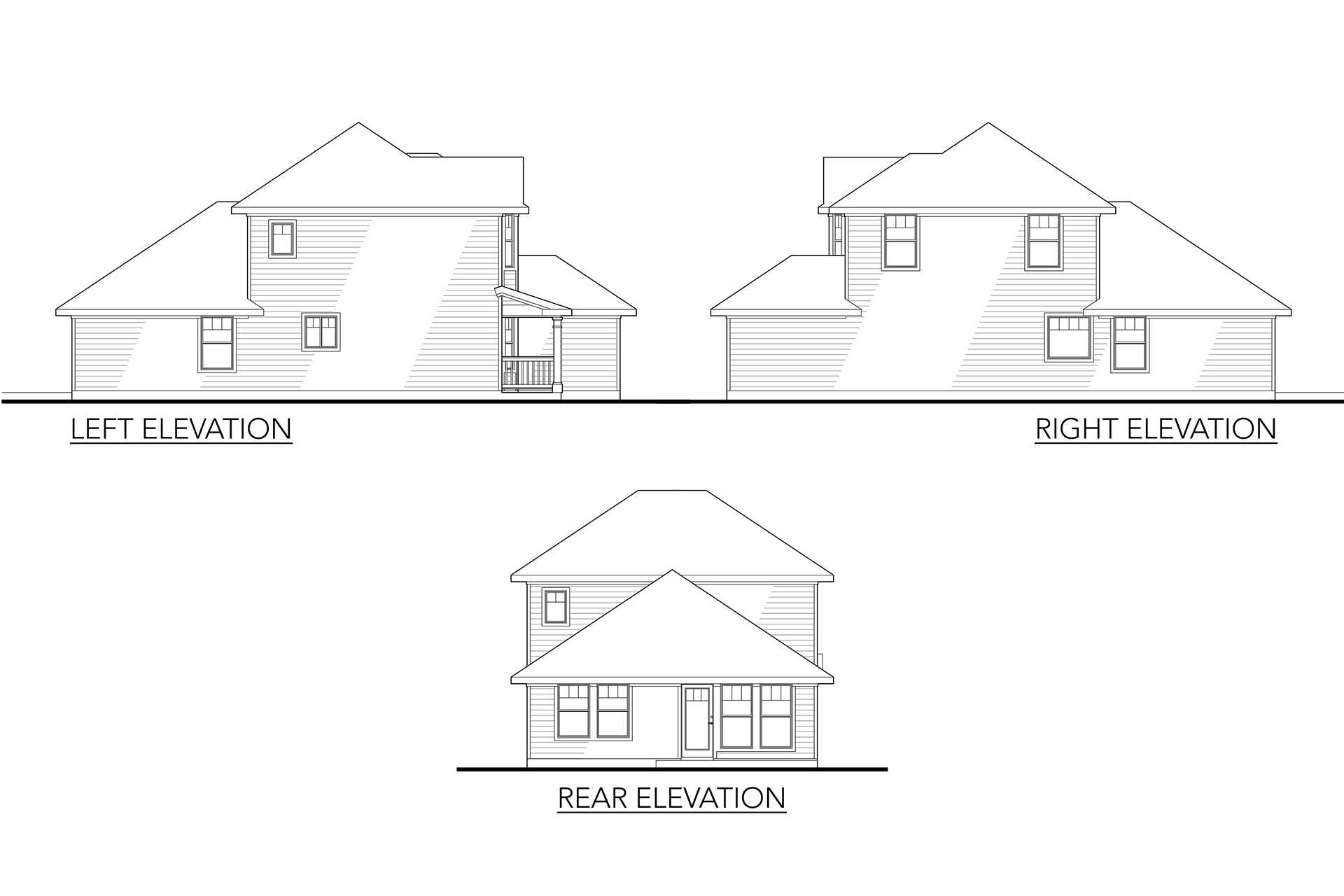 Home Plan Left Elevation of this 4-Bedroom,1472 Sq Ft Plan -136-1016