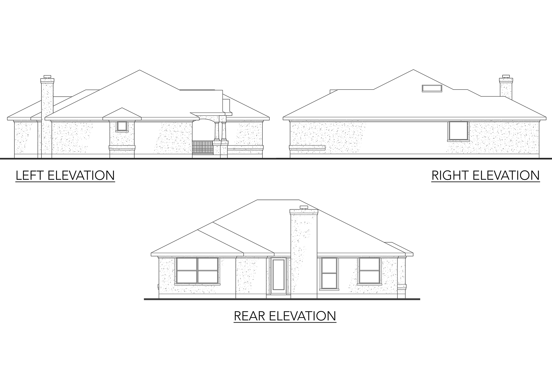 Home Plan Front Elevation of this 3-Bedroom,1355 Sq Ft Plan -136-1017