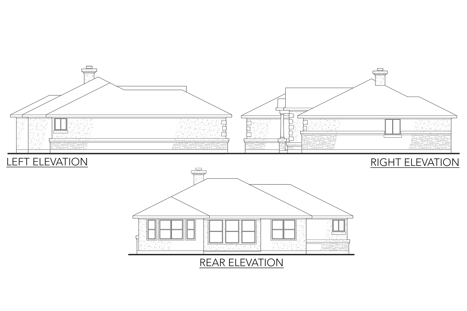 Home Plan Front Elevation of this 3-Bedroom,1561 Sq Ft Plan -136-1019