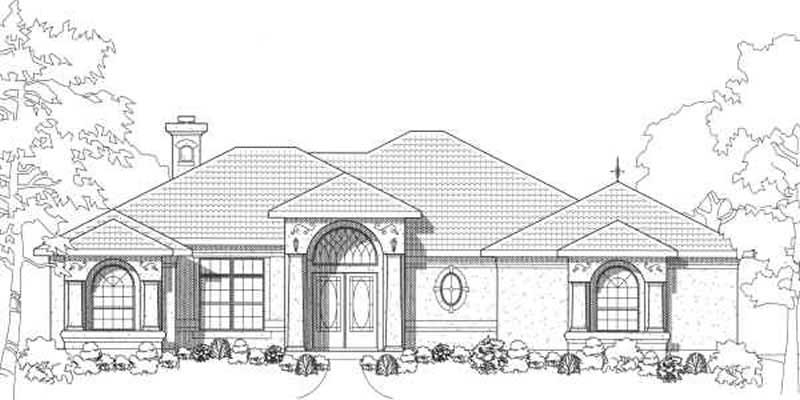 Home Plan Front Elevation of this 3-Bedroom,1845 Sq Ft Plan -136-1023